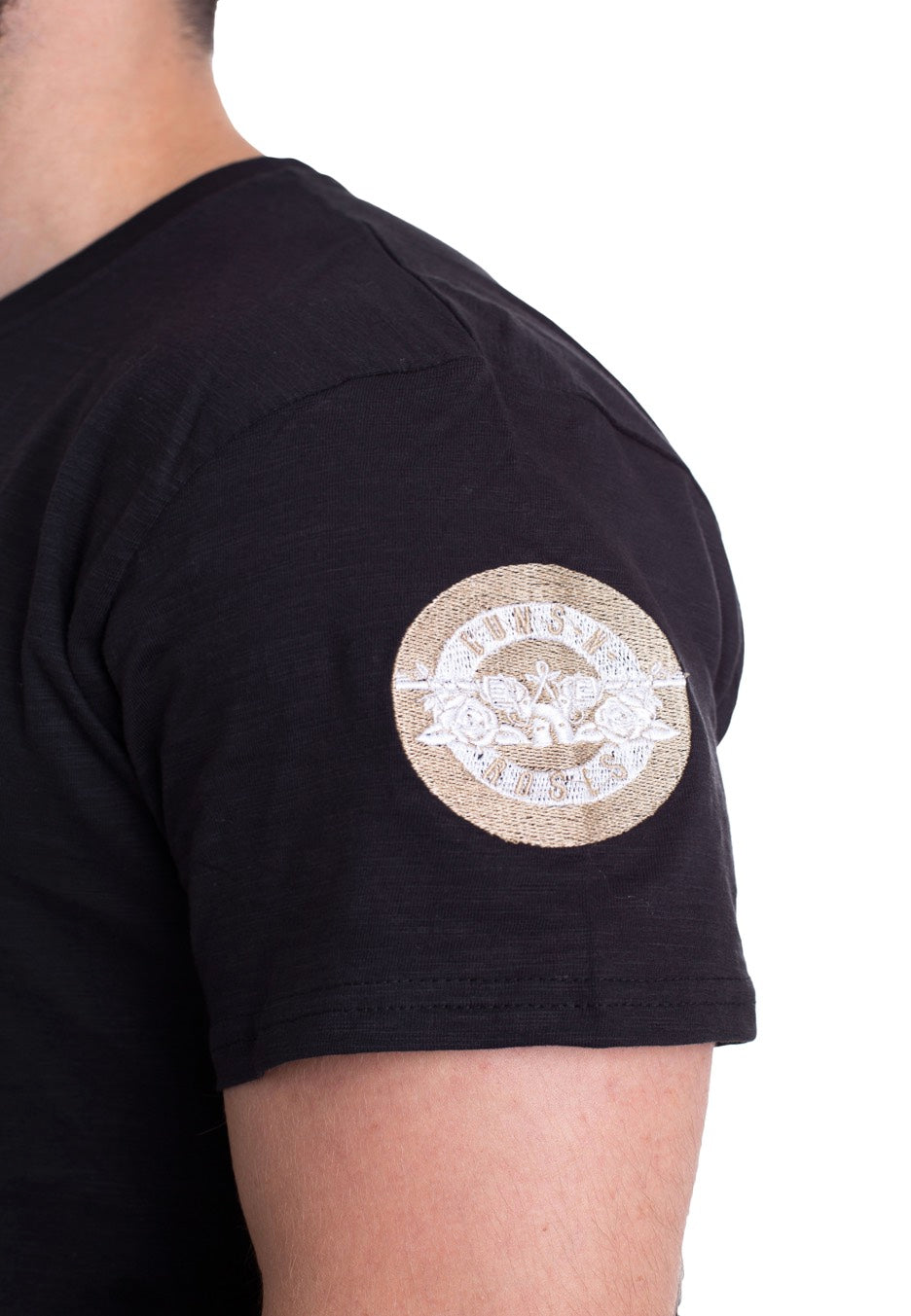 Guns N' Roses - Logo & Bullet Circle Applique - T-Shirt | Men-Image