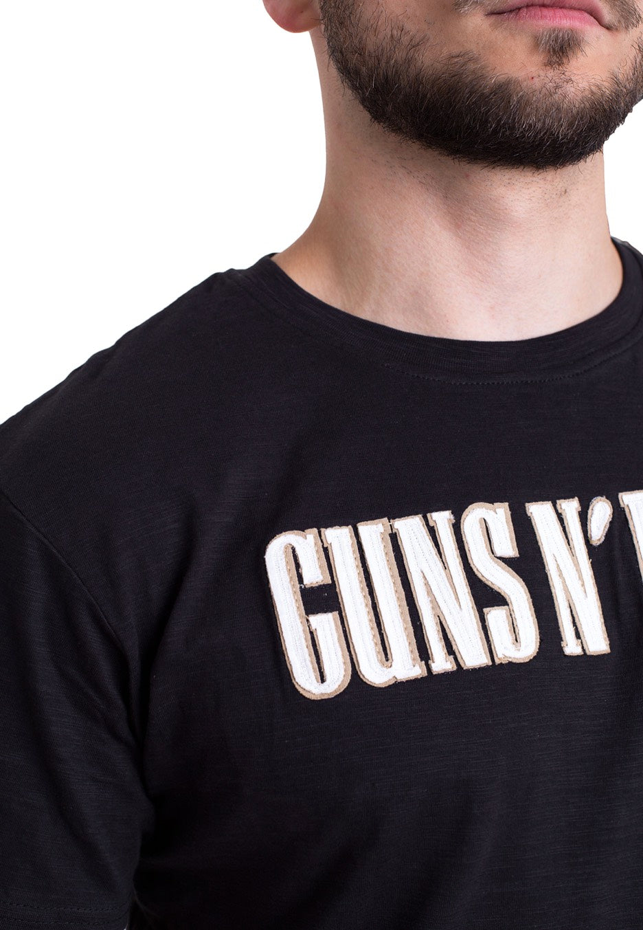 Guns N' Roses - Logo & Bullet Circle Applique - T-Shirt | Men-Image