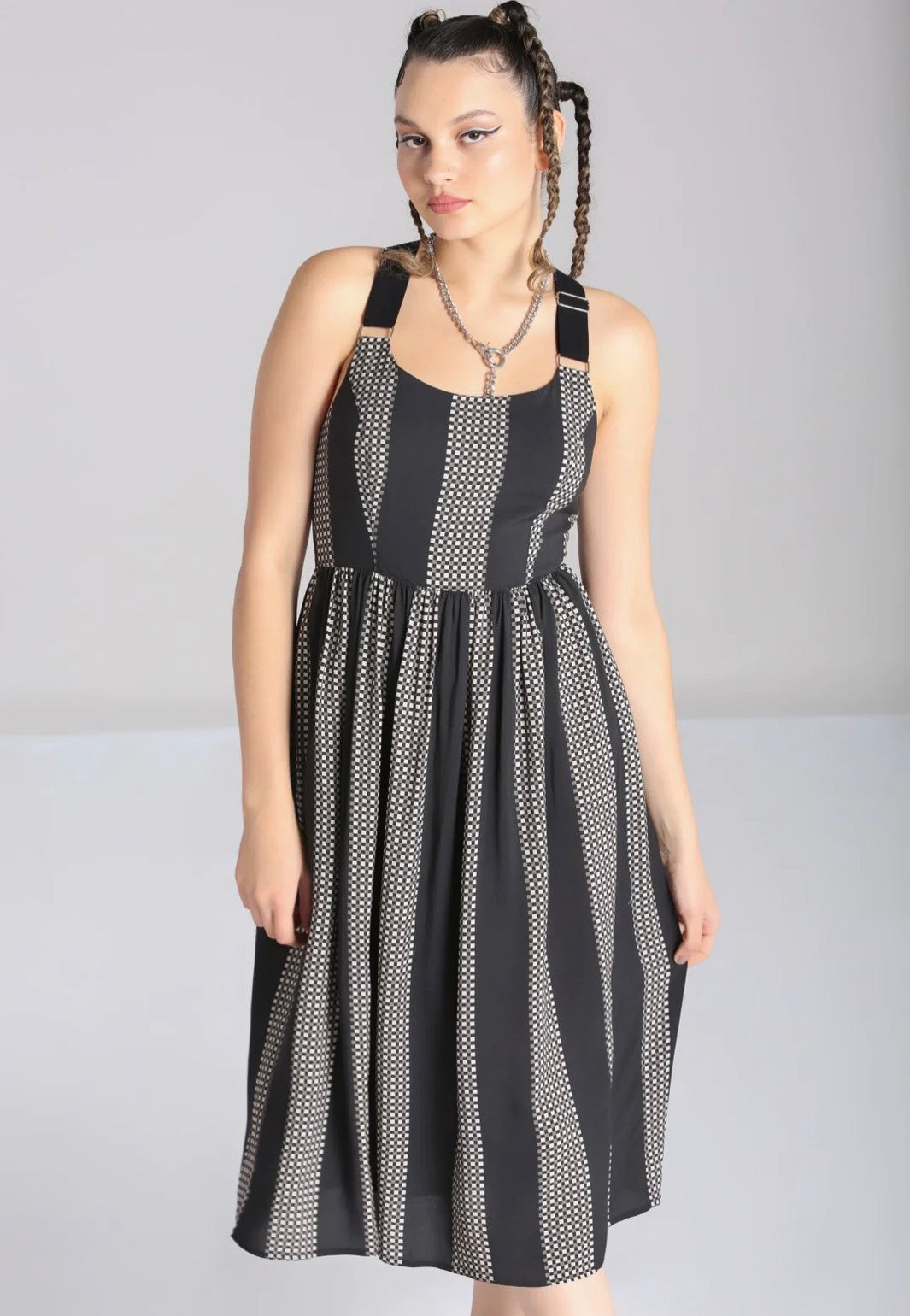 Hellbunny - Lita Black/Grey - Dress | Women-Image