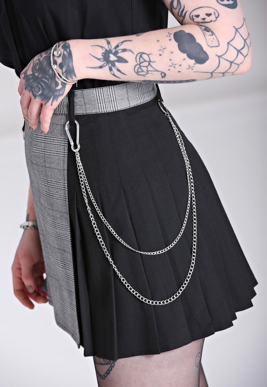 Hellbunny - Mina Grey - Skirt | Women-Image