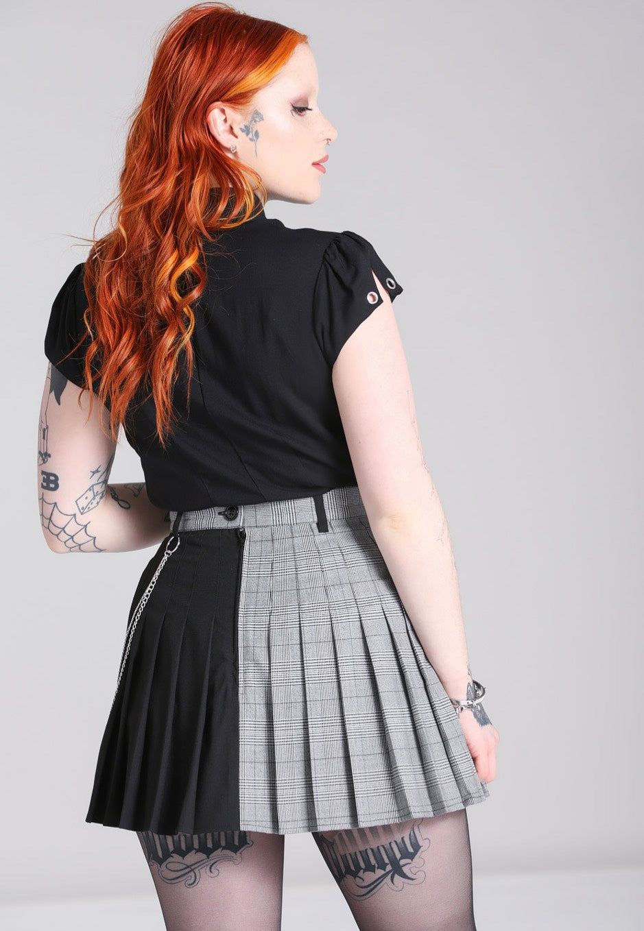 Hellbunny - Mina Grey - Skirt | Women-Image