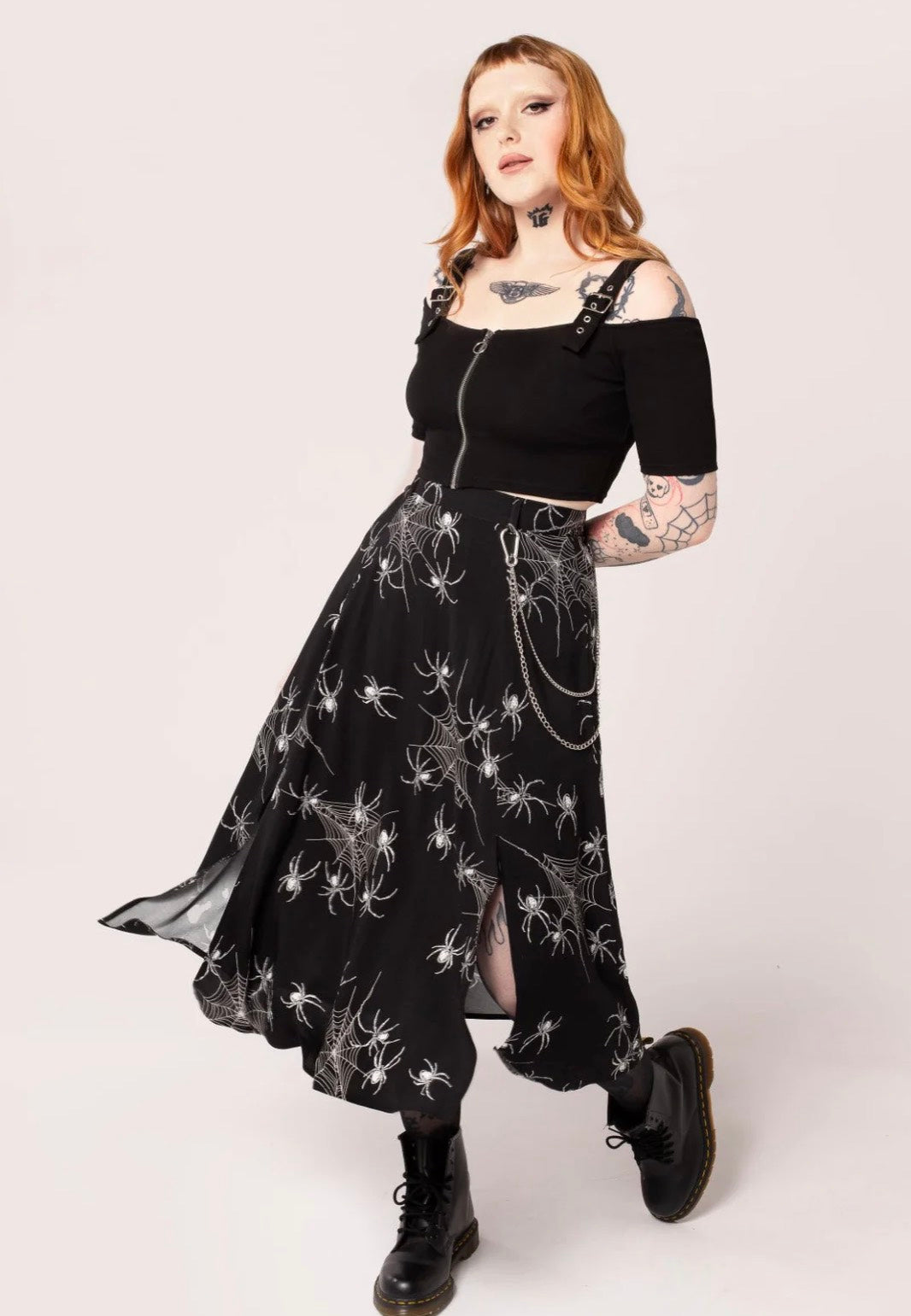 Hellbunny - Grungy Spider - Skirt | Women-Image