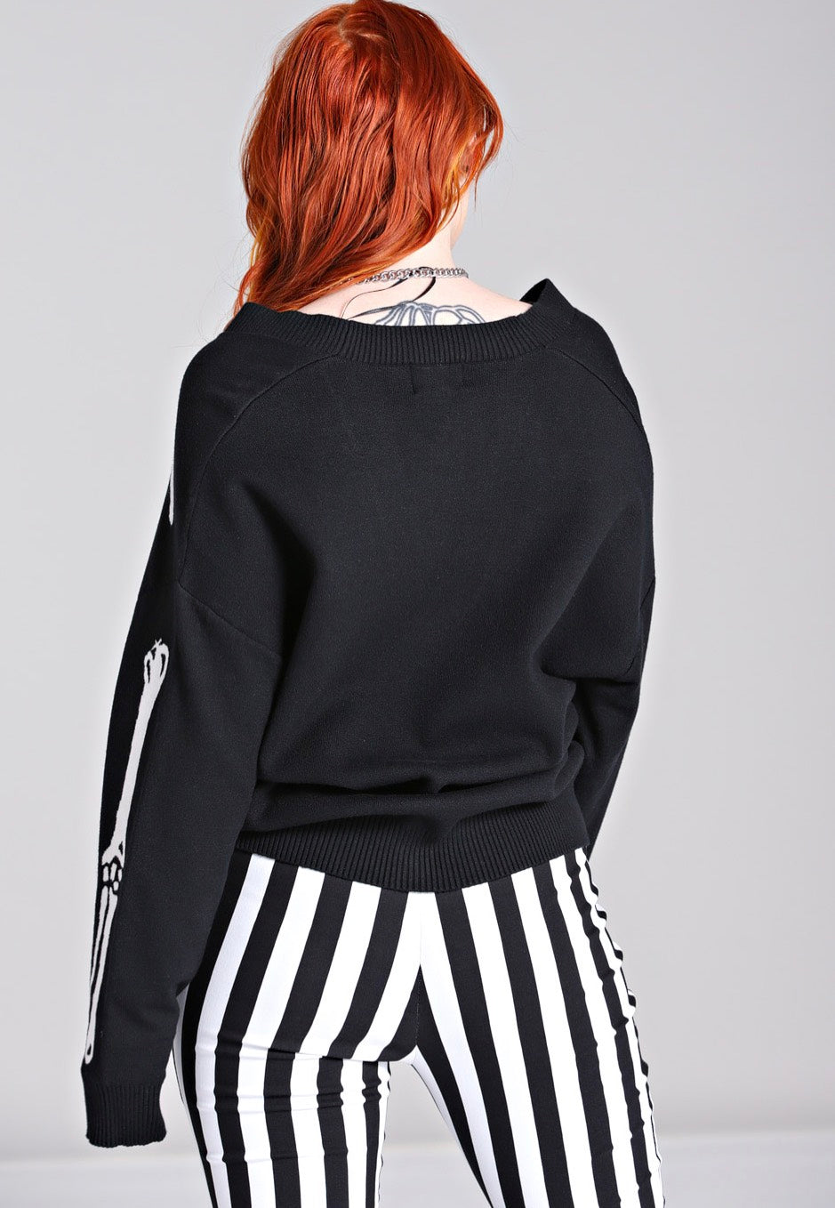 Hellbunny - Skeleton Black/White - Cardigan | Women-Image