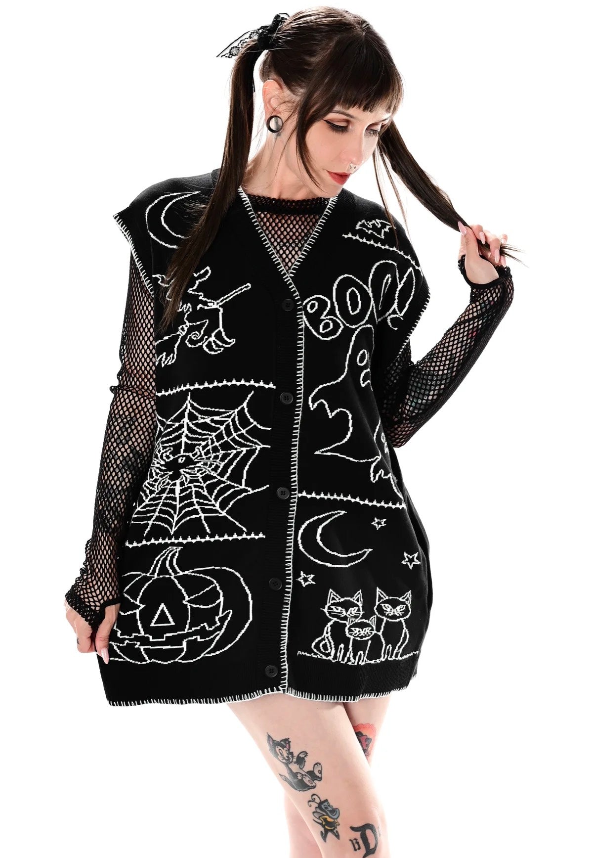 Foxblood - Halloween Night Patchwork Black - Vest | Women-Image