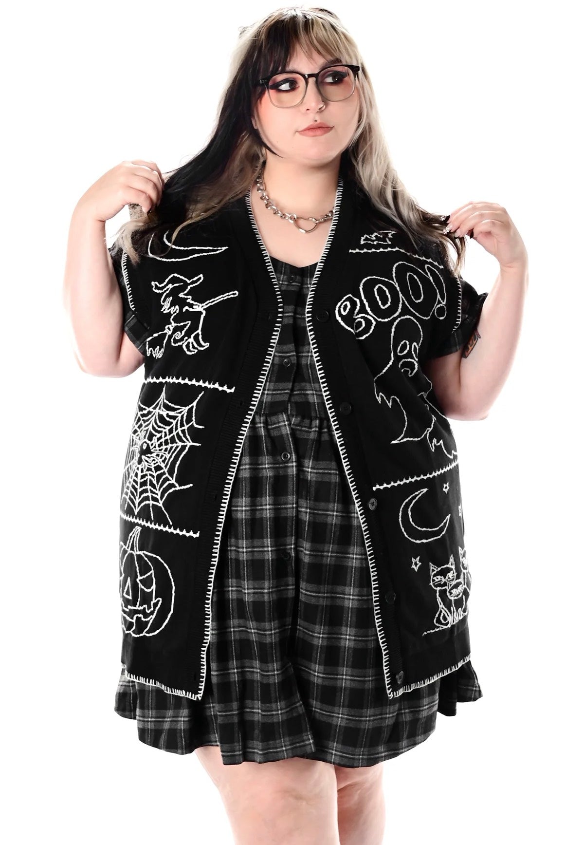 Foxblood - Halloween Night Patchwork Black - Vest | Women-Image