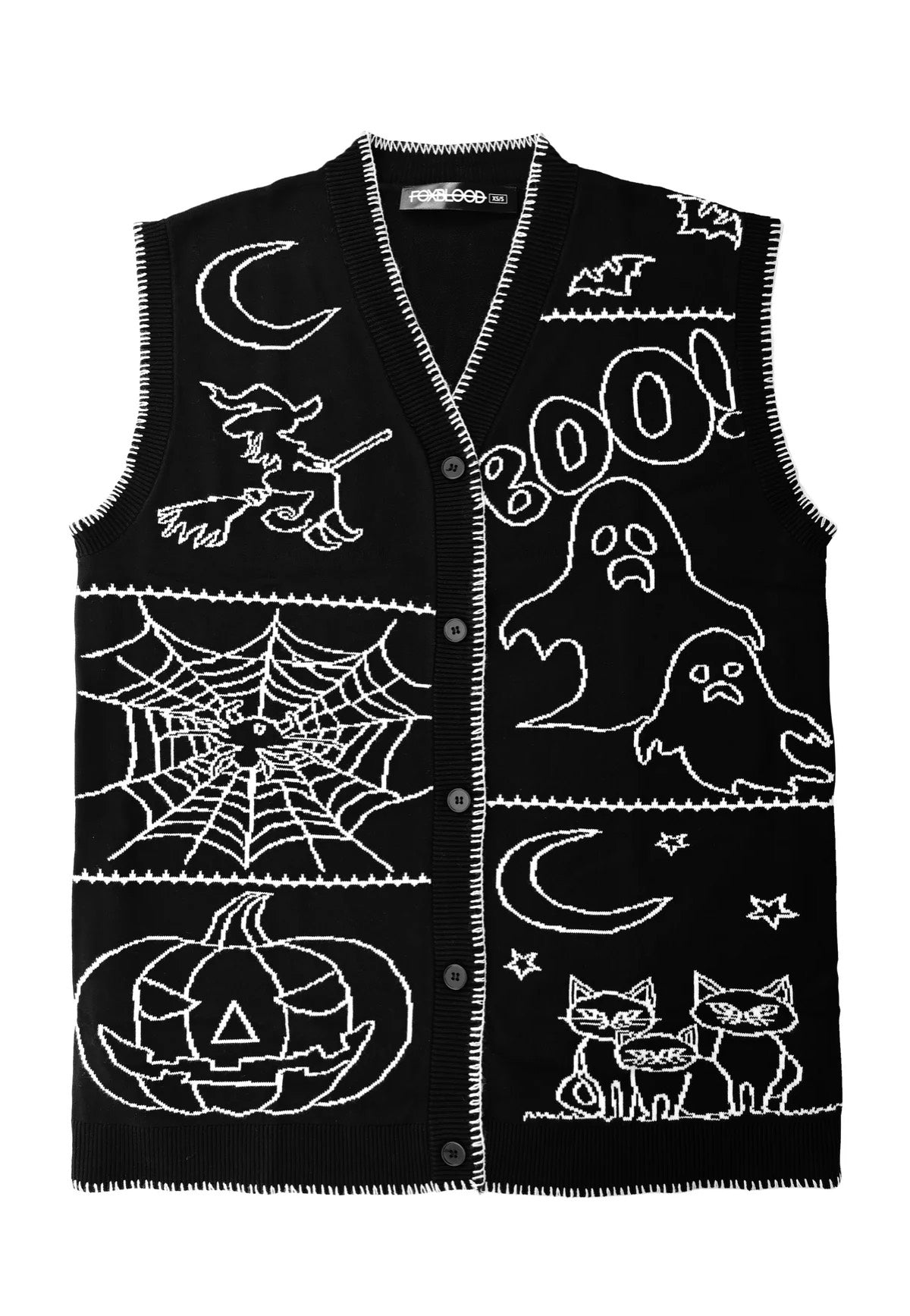 Foxblood - Halloween Night Patchwork Black - Vest | Women-Image