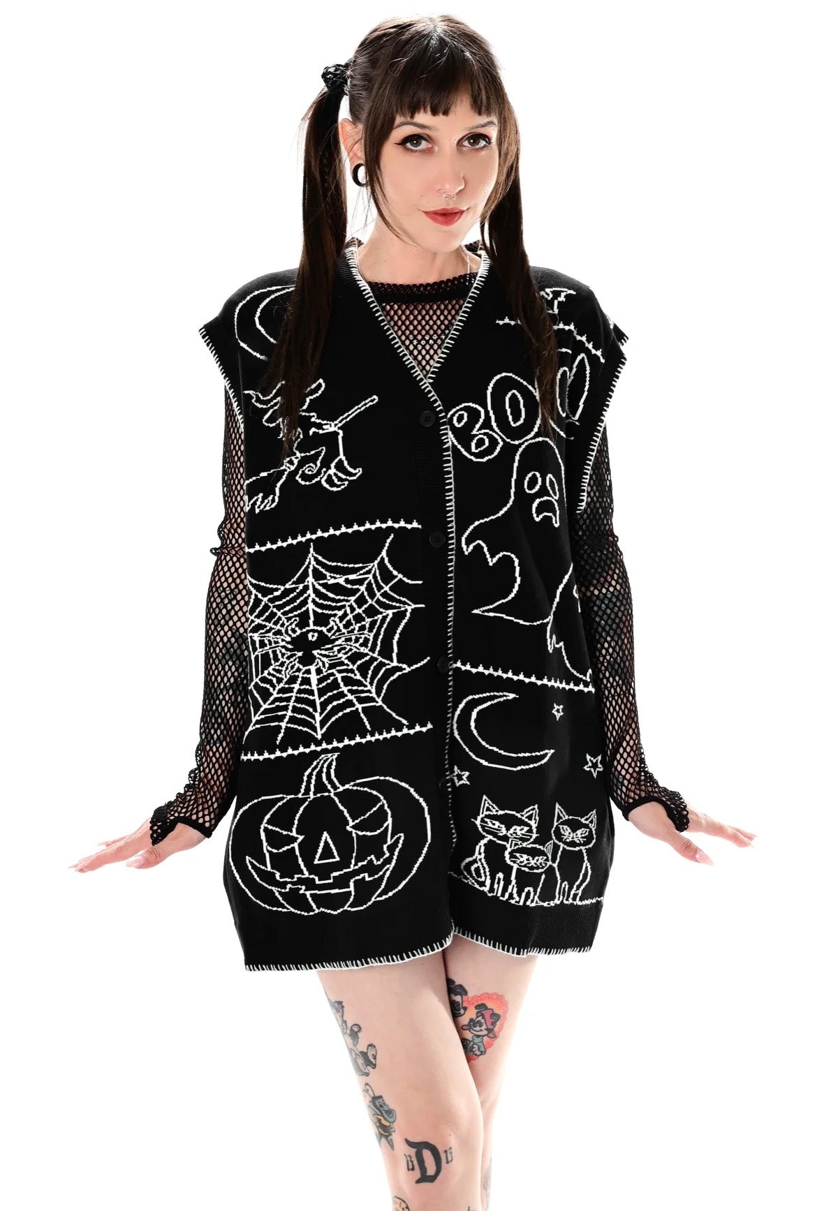 Foxblood - Halloween Night Patchwork Black - Vest | Women-Image