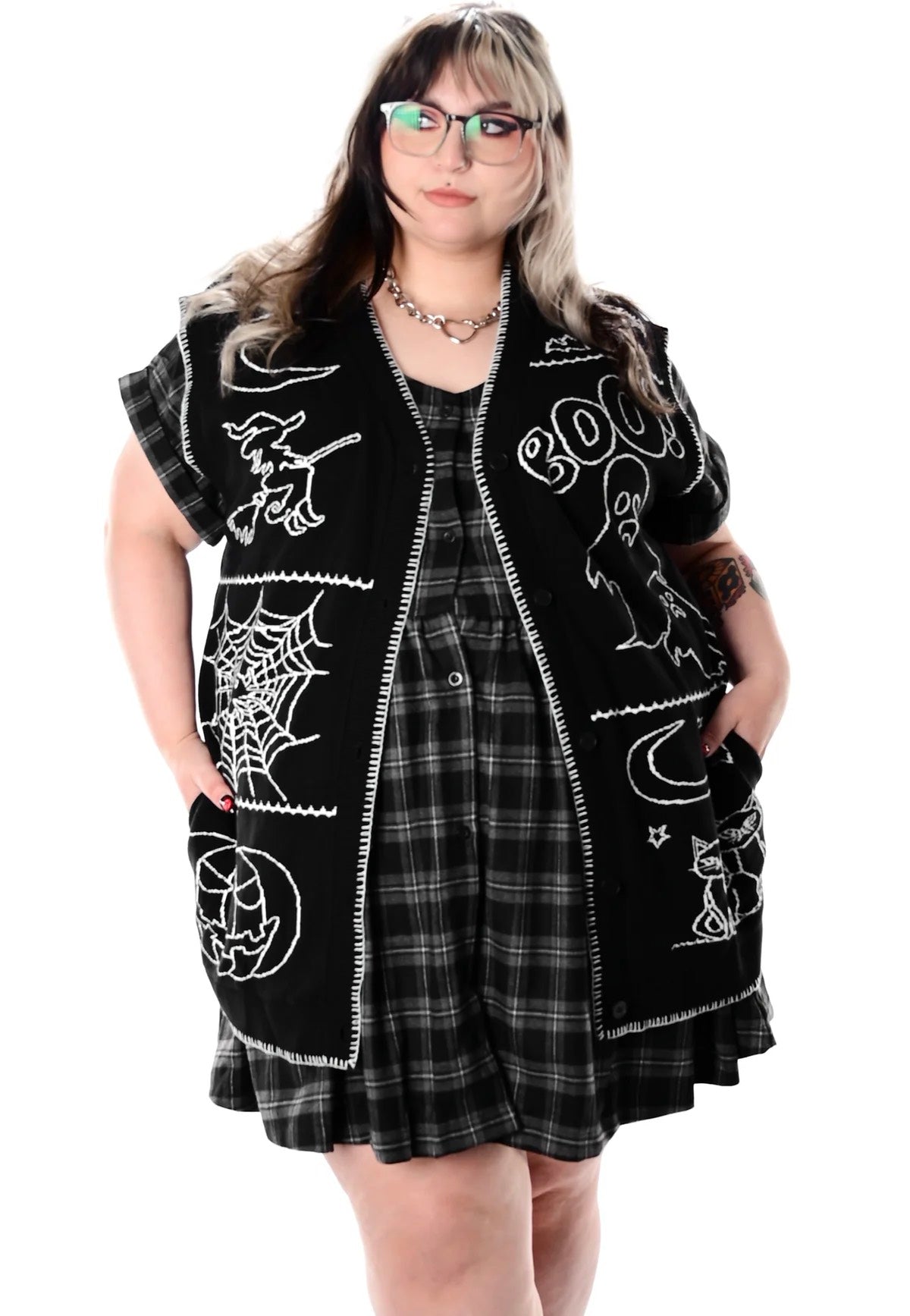 Foxblood - Halloween Night Patchwork Black - Vest | Women-Image