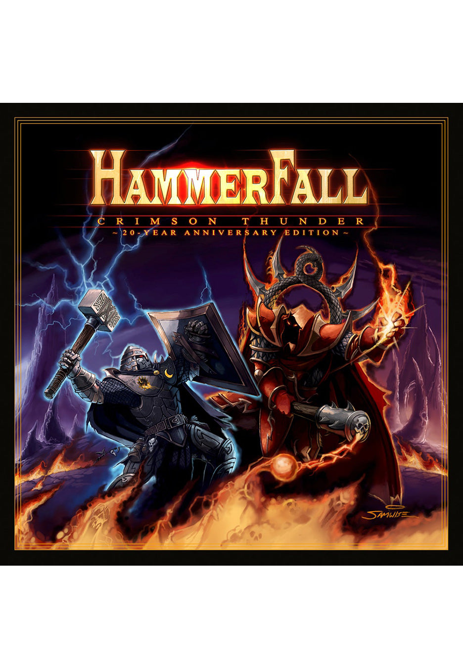 Hammerfall - Crimson Thunder - 20 Year Anniversary Red/Black - Marbled 2 Vinyl | Neutral-Image