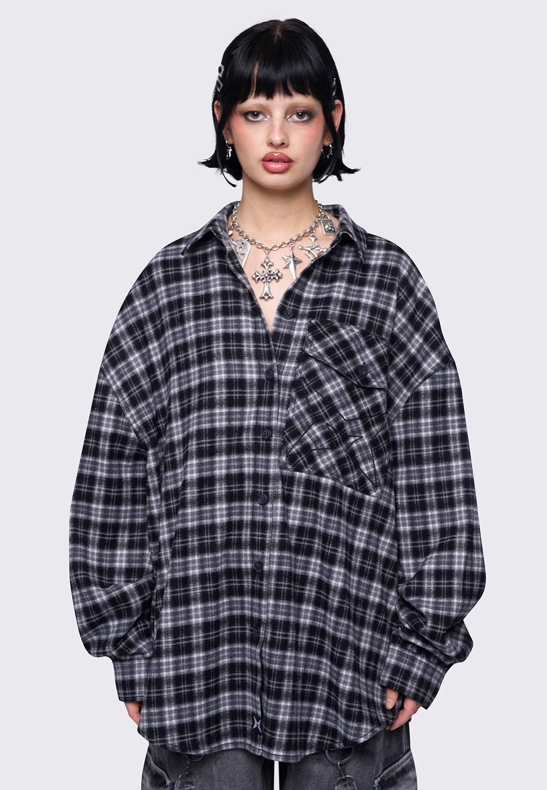 Minga London - Harper Black Plaid - Shirt | Women-Image