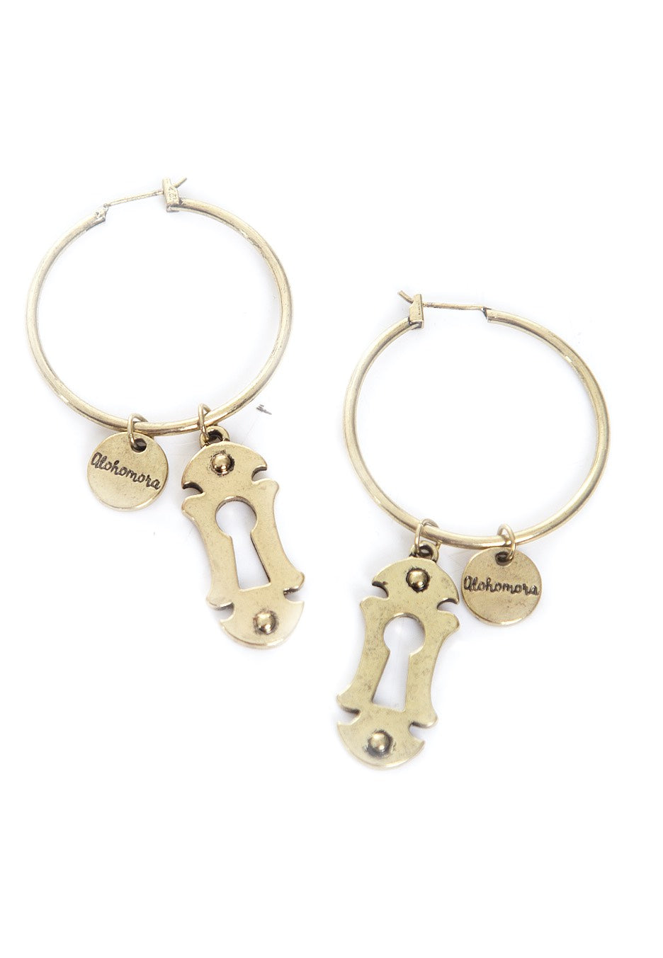 Harry Potter - Alohomora Key/Lock Hoop - Earrings | Neutral-Image