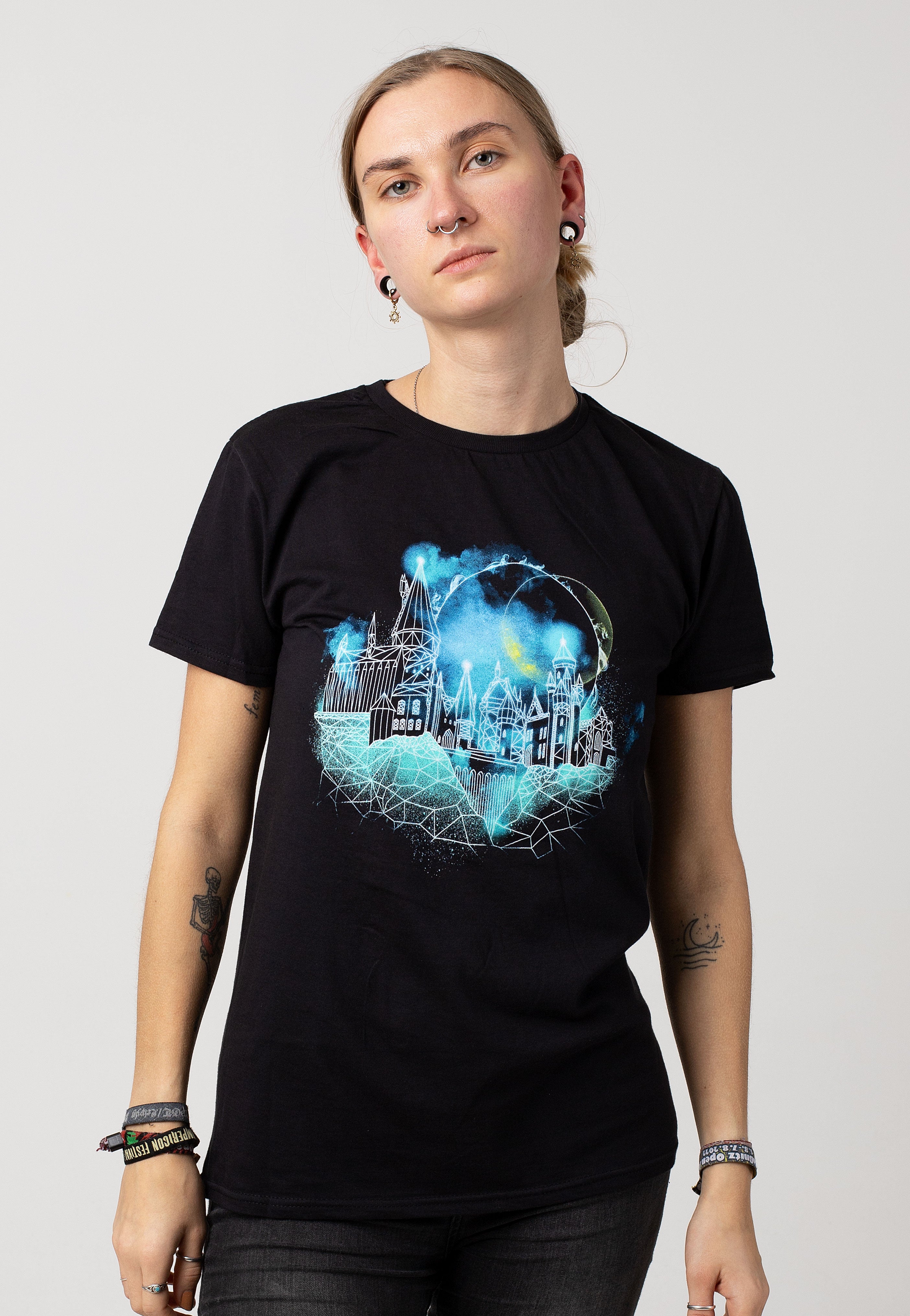 Harry Potter - Wireframe Hogwarts - T-Shirt | Women-Image