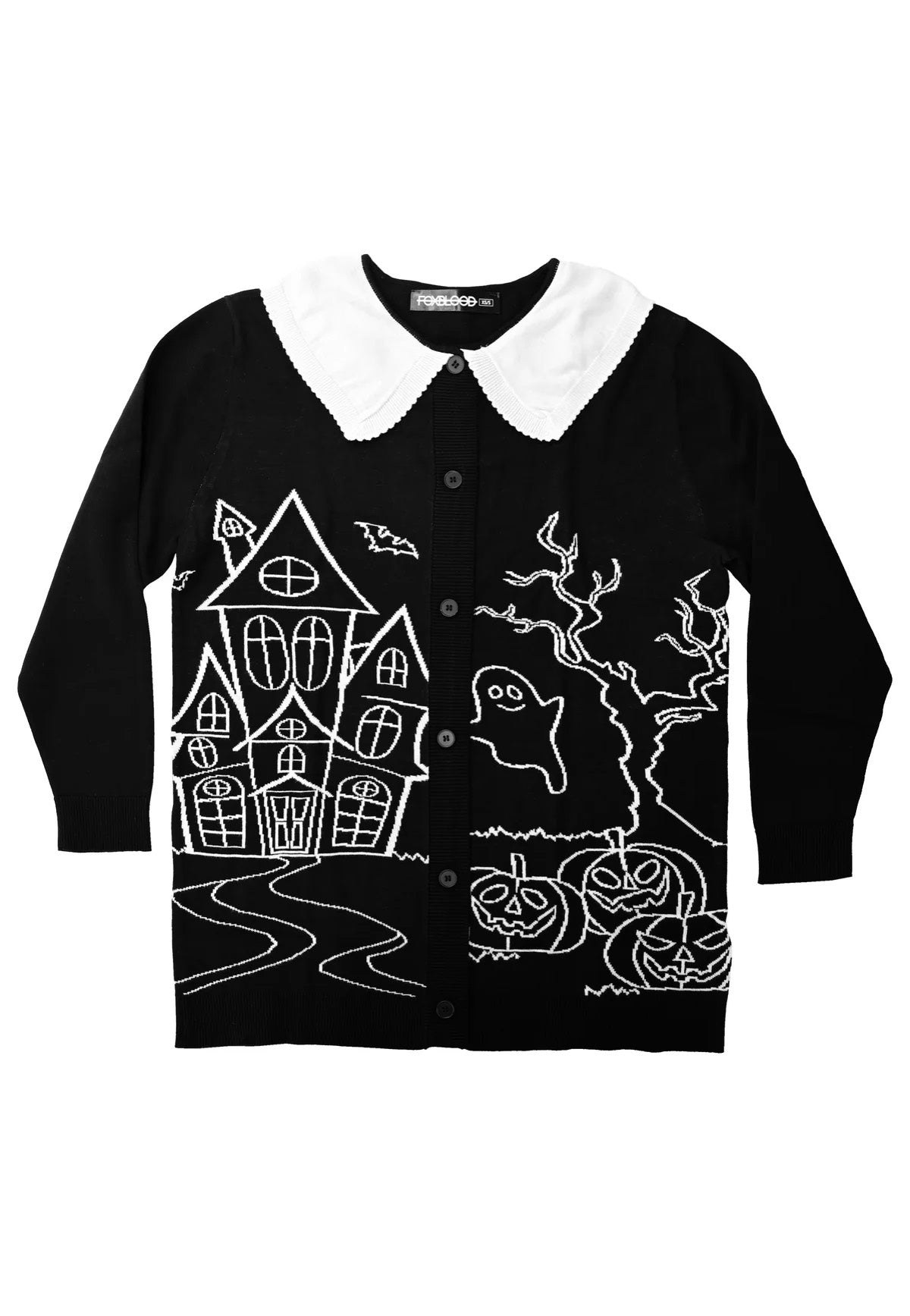 Foxblood - Haunted House Collar Black - Cardigan | Women-Image