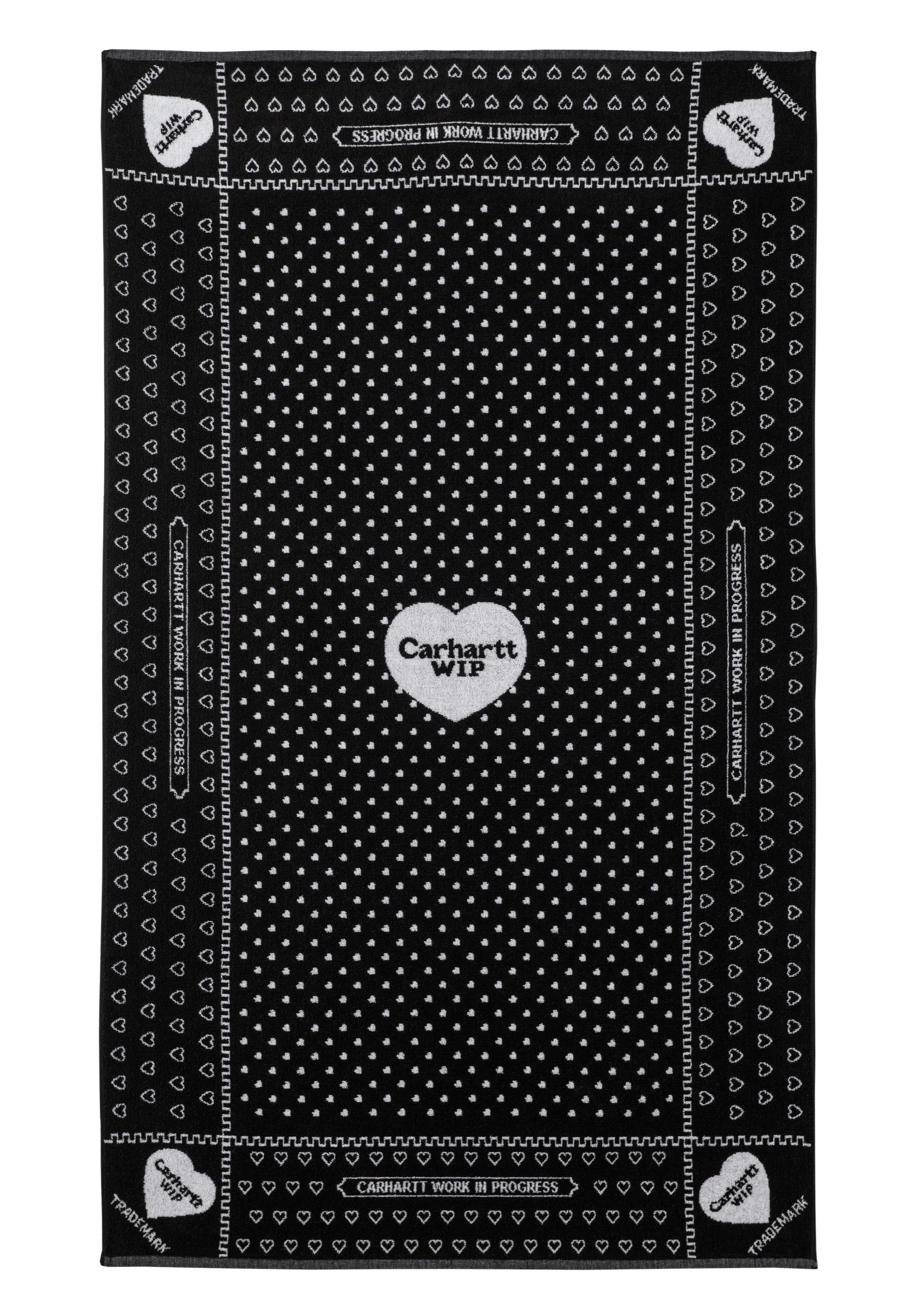 Carhartt WIP - Heart Bandana Heart Bandana Jacquard/Black - Towel | Neutral-Image