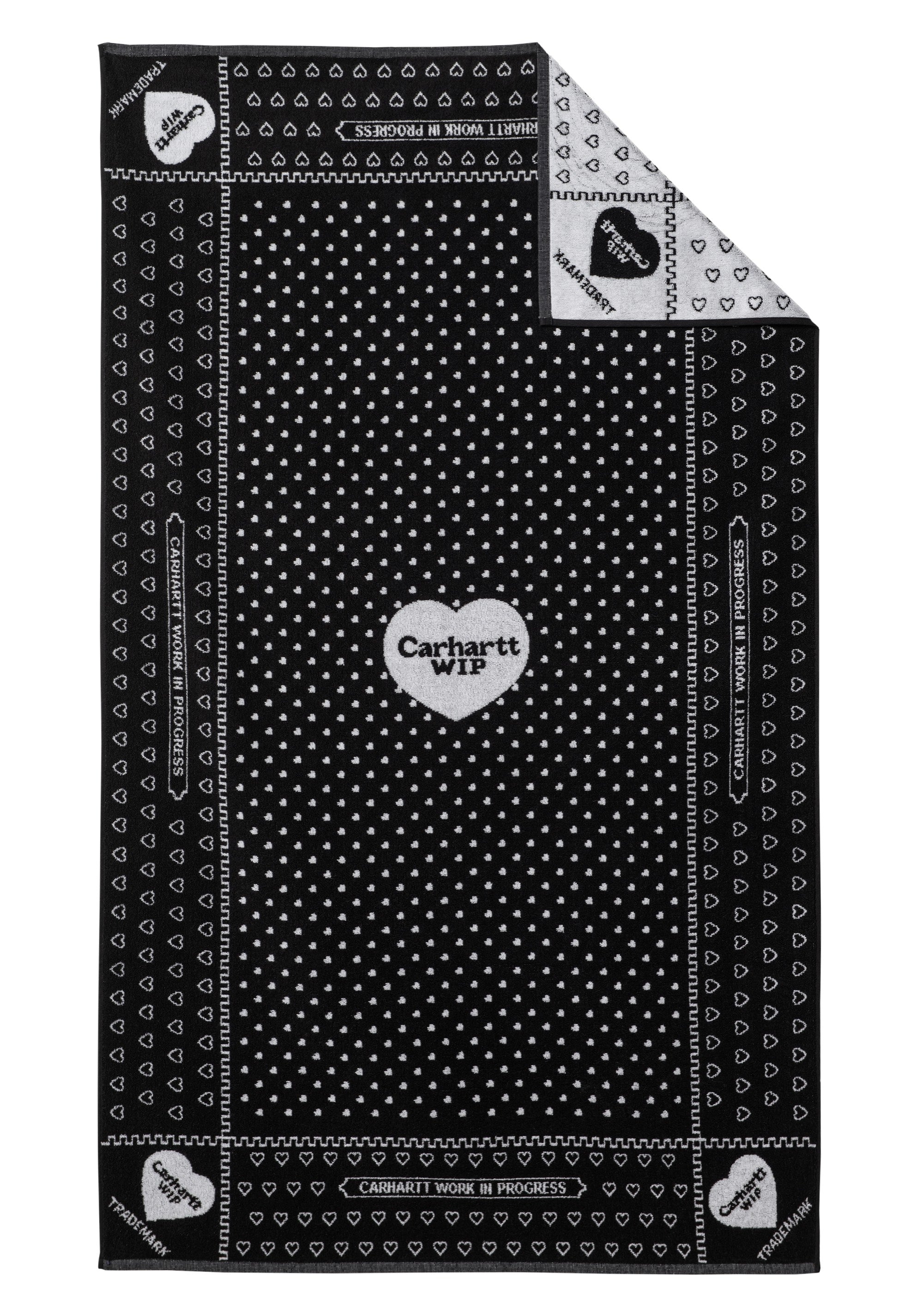 Carhartt WIP - Heart Bandana Heart Bandana Jacquard/Black - Towel | Neutral-Image