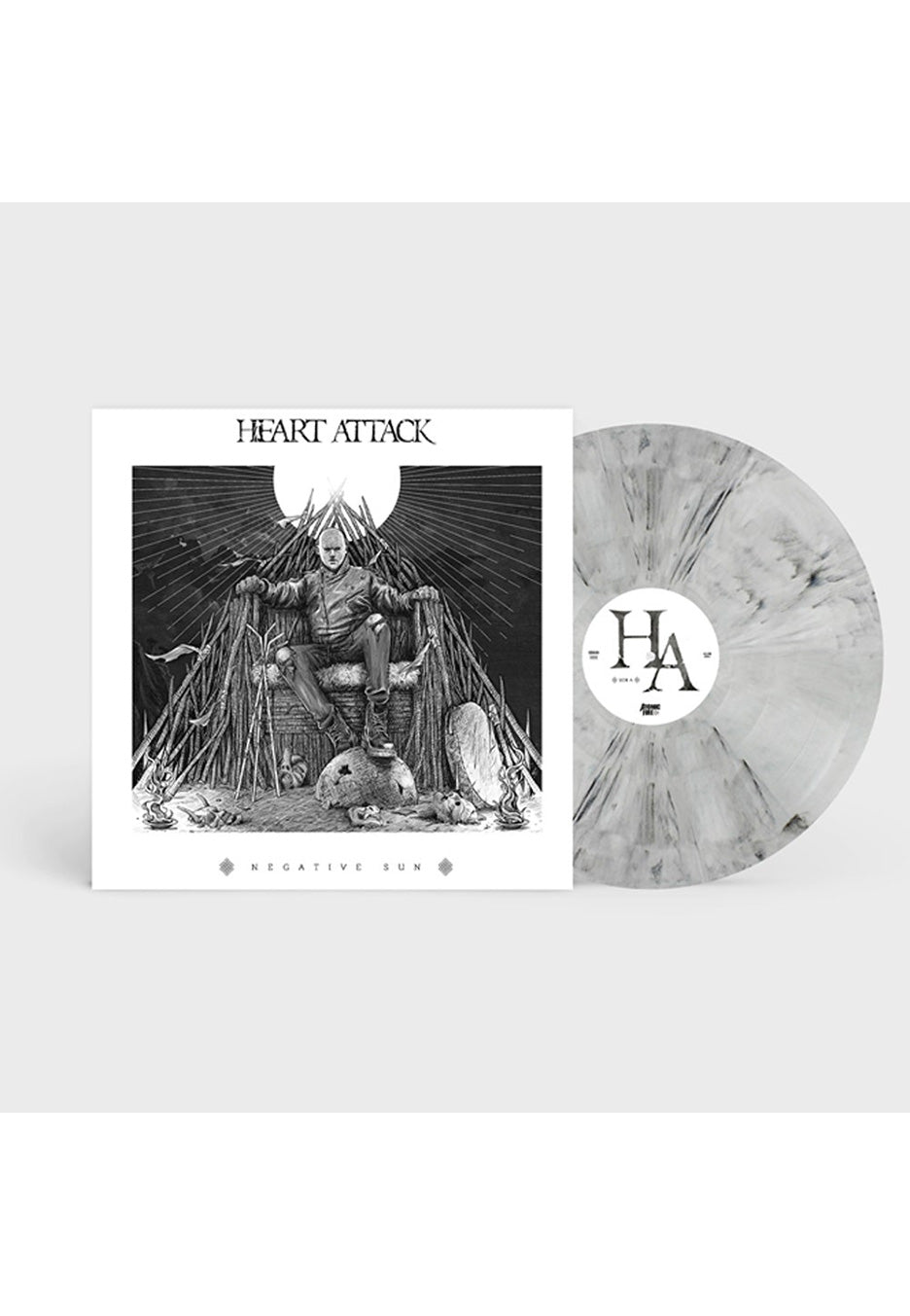 Heart Attack - Negative Sun White/Black - Marbled Vinyl | Neutral-Image