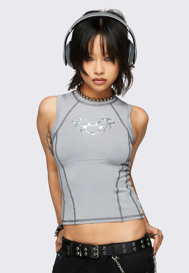 Minga London - Heartbeat Grey - Top | Women-Image