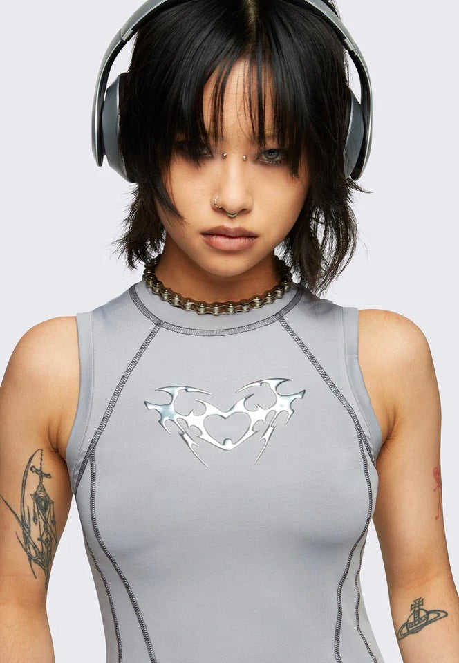 Minga London - Heartbeat Grey - Top | Women-Image