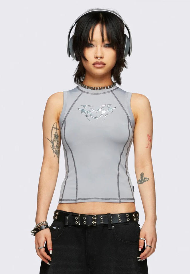 Minga London - Heartbeat Grey - Top | Women-Image