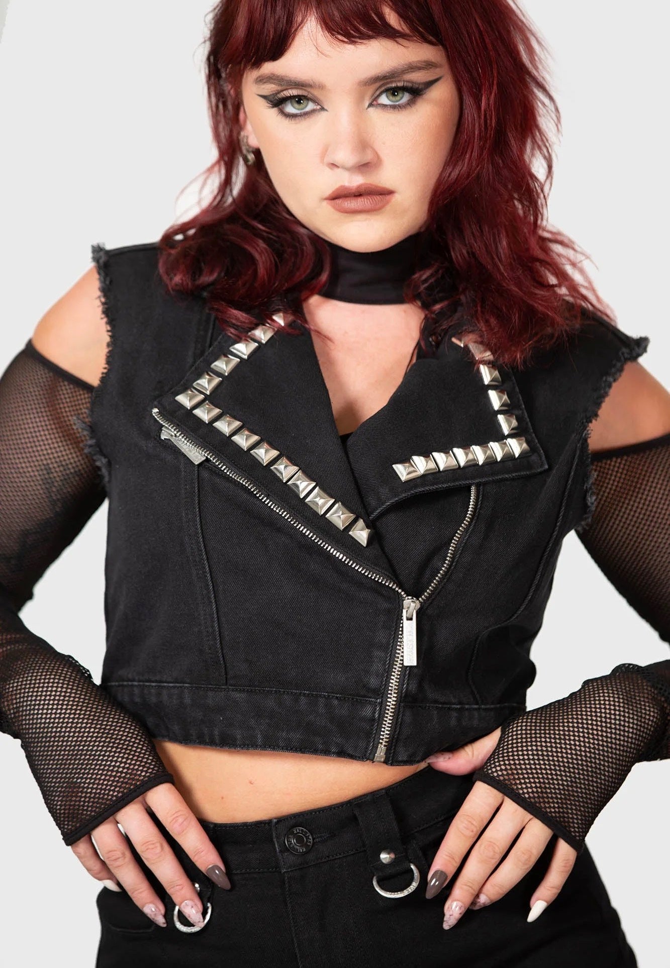 Killstar - Heaven2Hell Denim Black - Vest | Women-Image