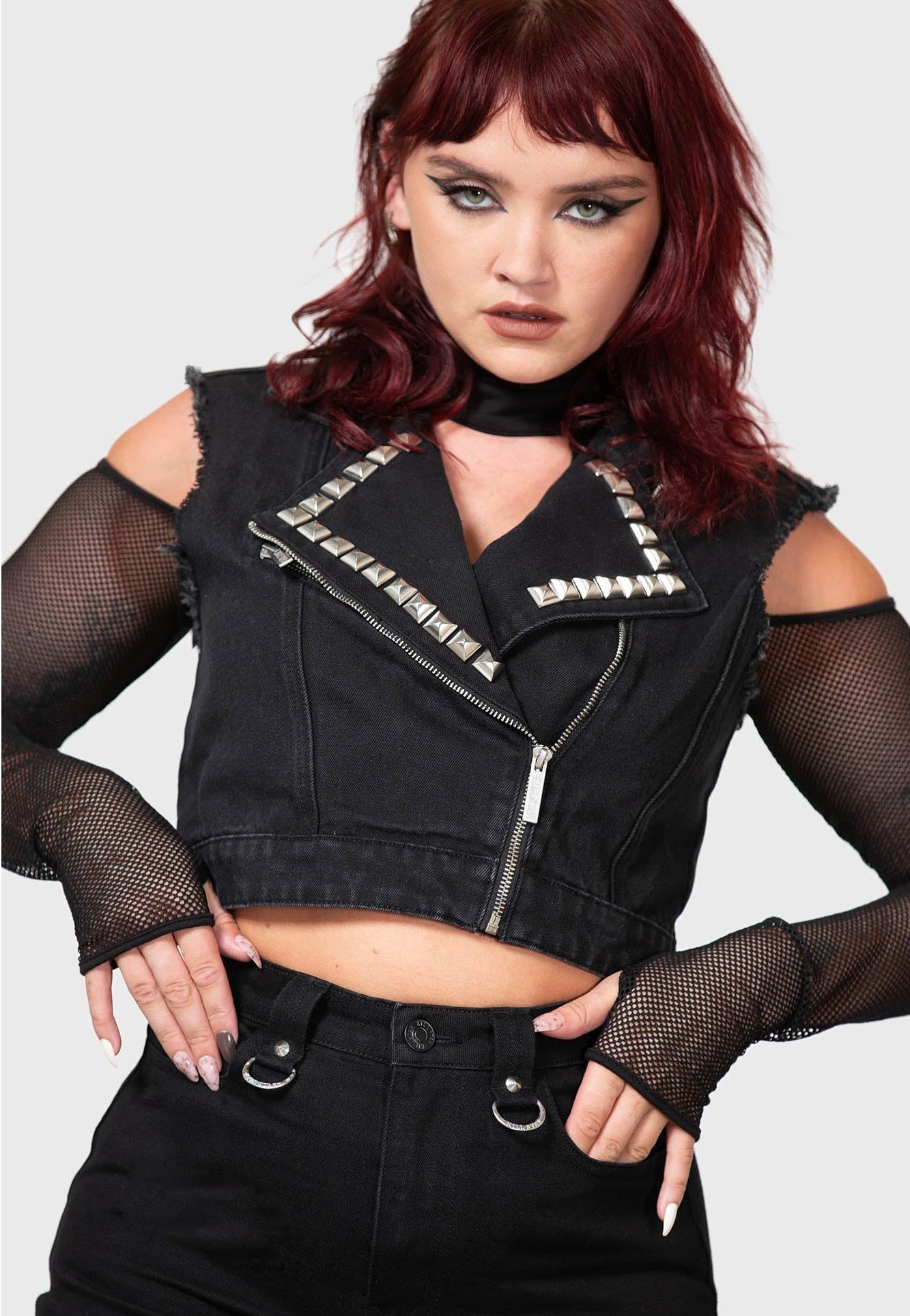 Killstar - Heaven2Hell Denim Black - Vest | Women-Image