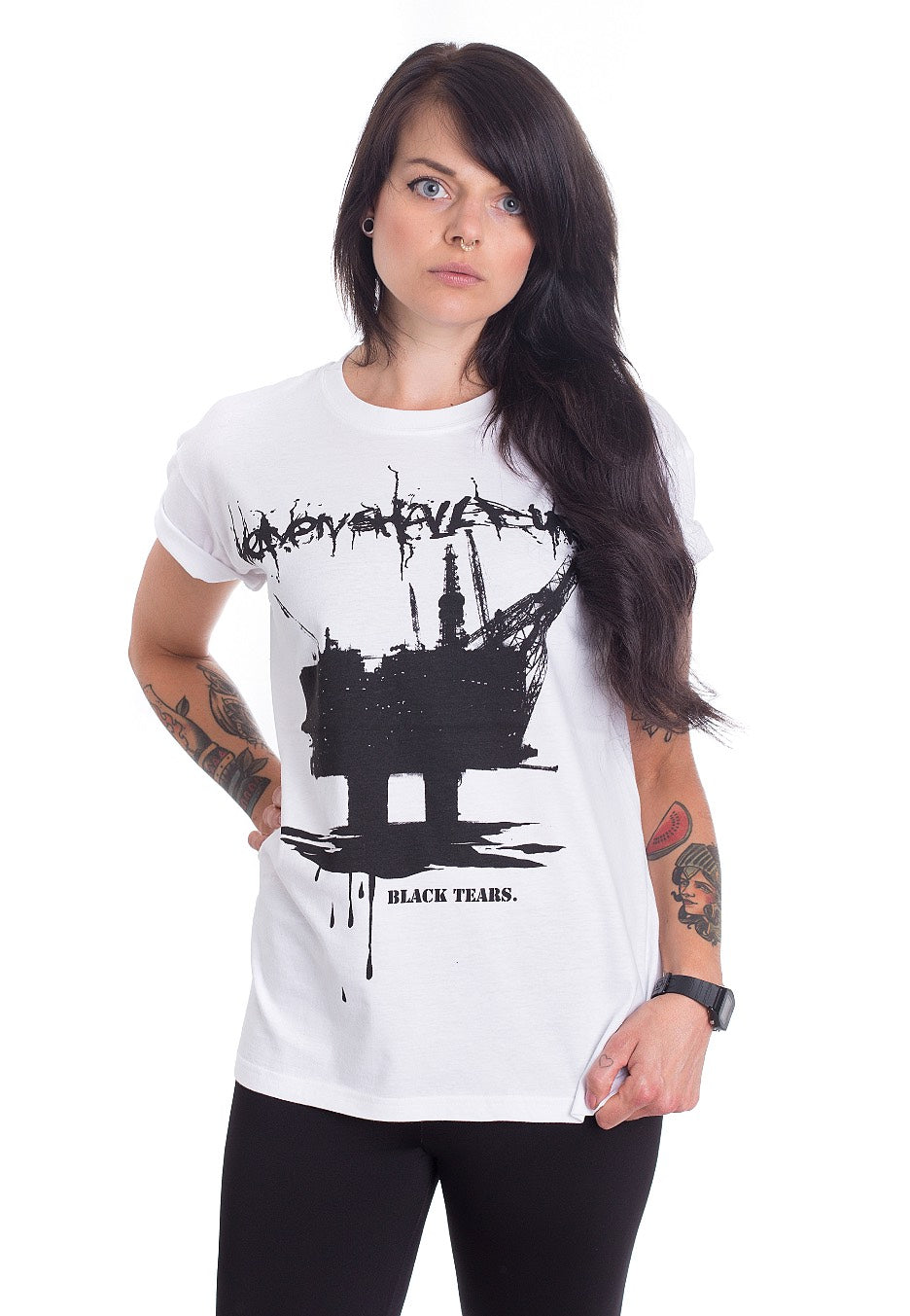 Heaven Shall Burn - New Black Tears White - T-Shirt | Women-Image