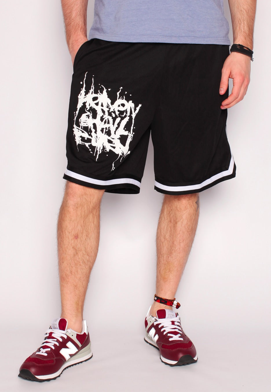 Heaven Shall Burn - Stacked Logo Striped  - Shorts | Men-Image