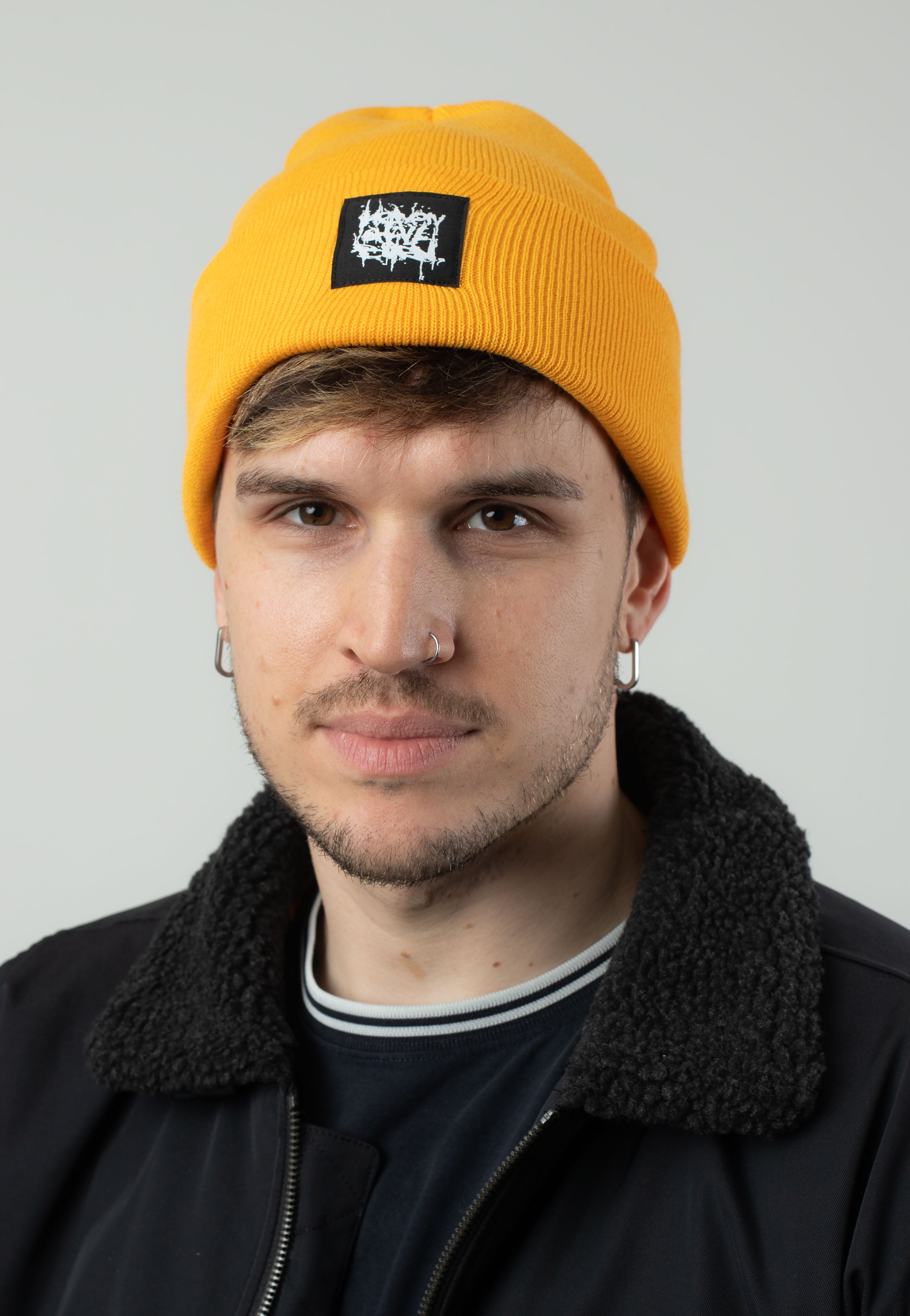 Heaven Shall Burn - Stacked Logo Gold - Long Beanie | Neutral-Image