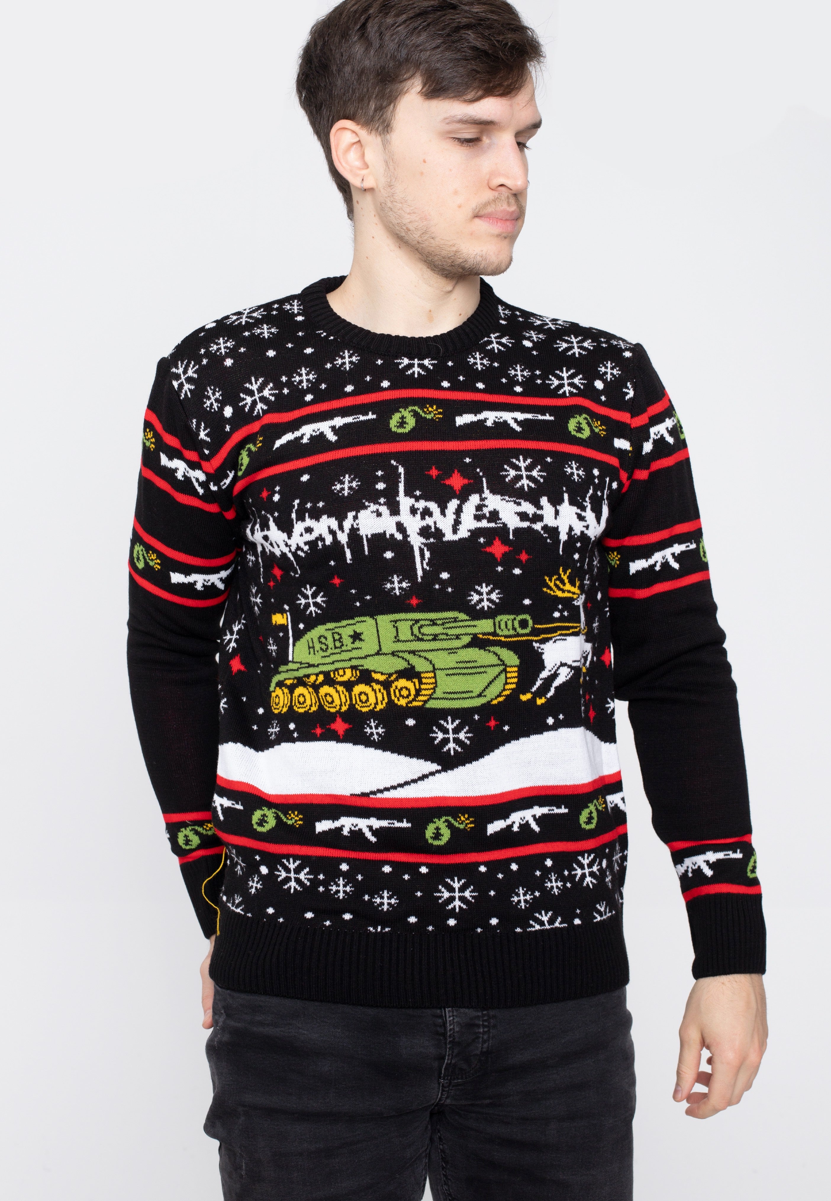 Heaven Shall Burn - Reindeer Xmas Knit - Pullover | Men-Image