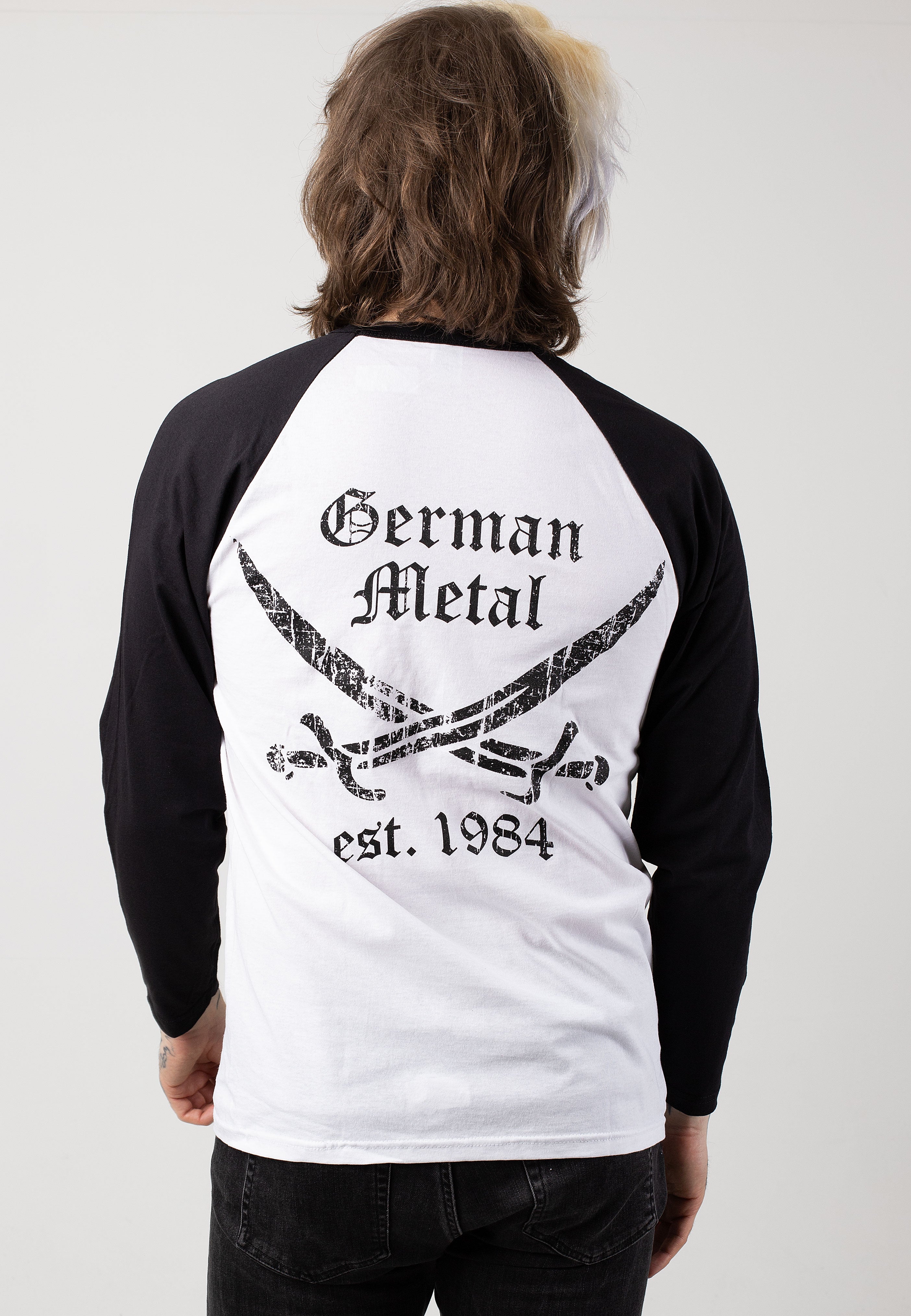 Helloween - Pirate Baseballshirt Raglan White/Black - Longsleeve | Men-Image