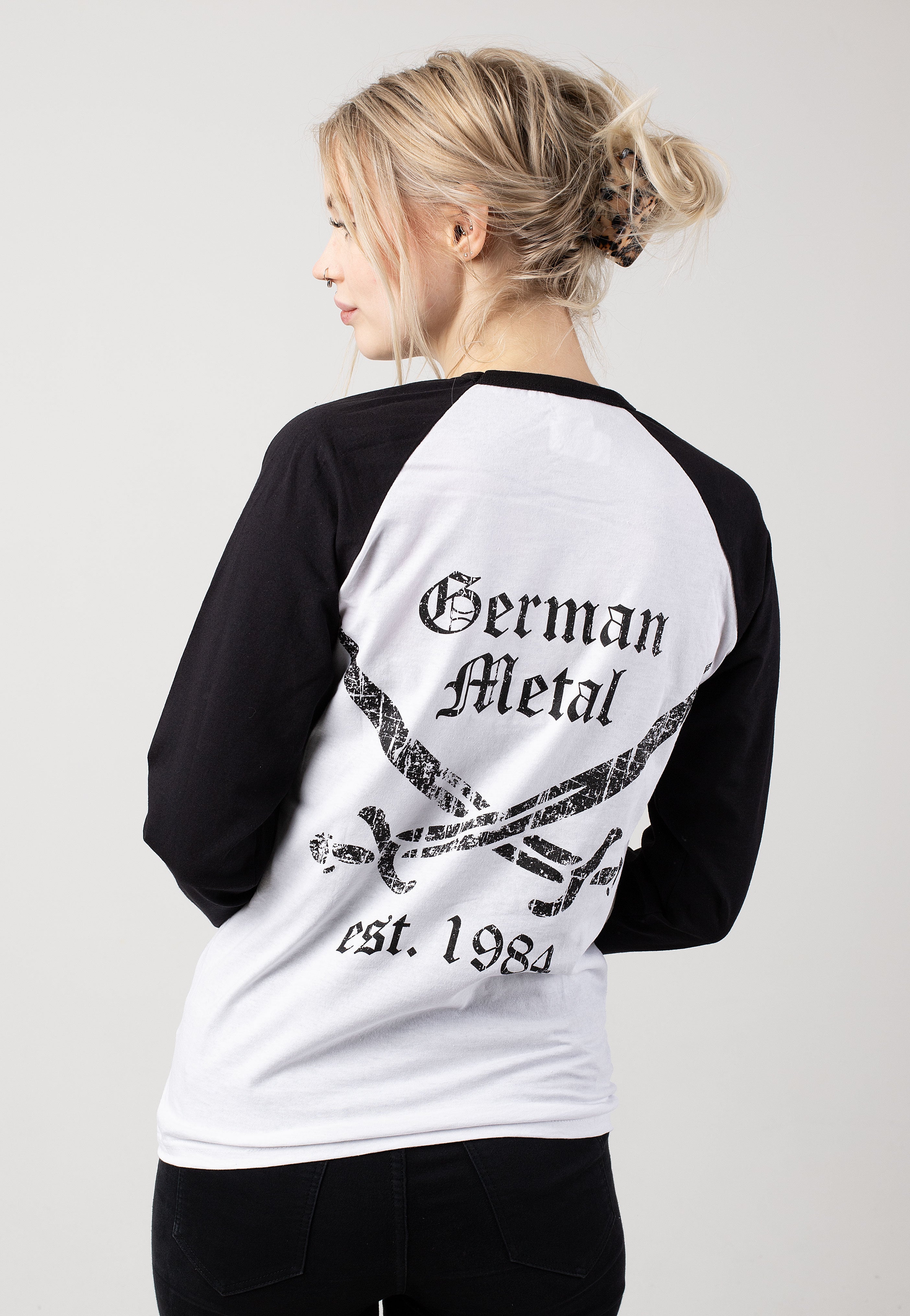 Helloween - Pirate Baseballshirt Raglan White/Black - Longsleeve | Women-Image