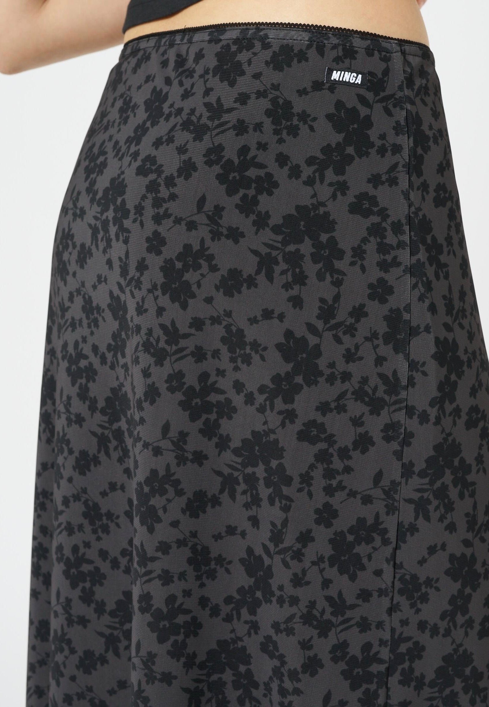 Minga London - Hydra Floral Print Black - Skirt | Women-Image