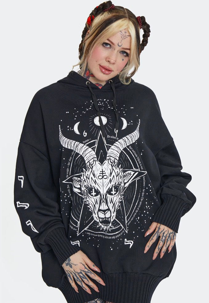 Jawbreaker - Vitriol Printed Oversized Black - Hoodie | Women-Image