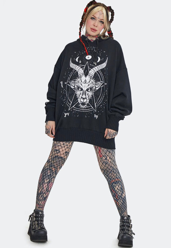 Jawbreaker - Vitriol Printed Oversized Black - Hoodie | Women-Image