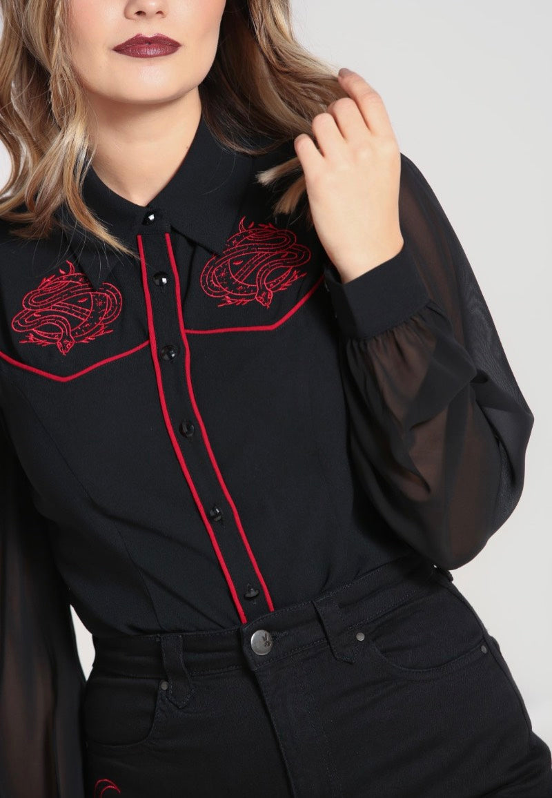 Hellbunny - Tallulah Black - Blouse | Women-Image