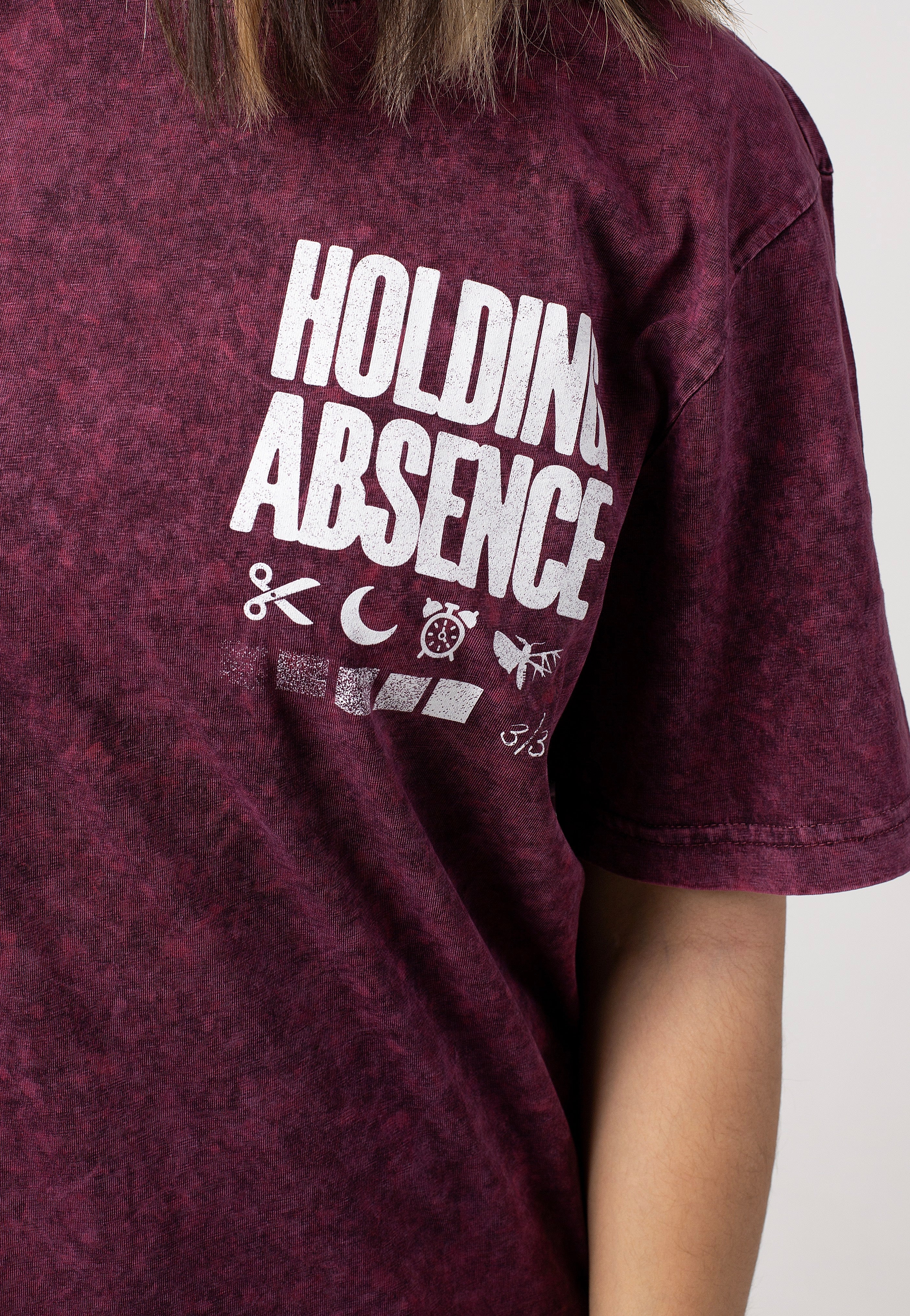 Holding Absence - These New Dreams Berry Black Acid Wash - T-Shirt | Women-Image