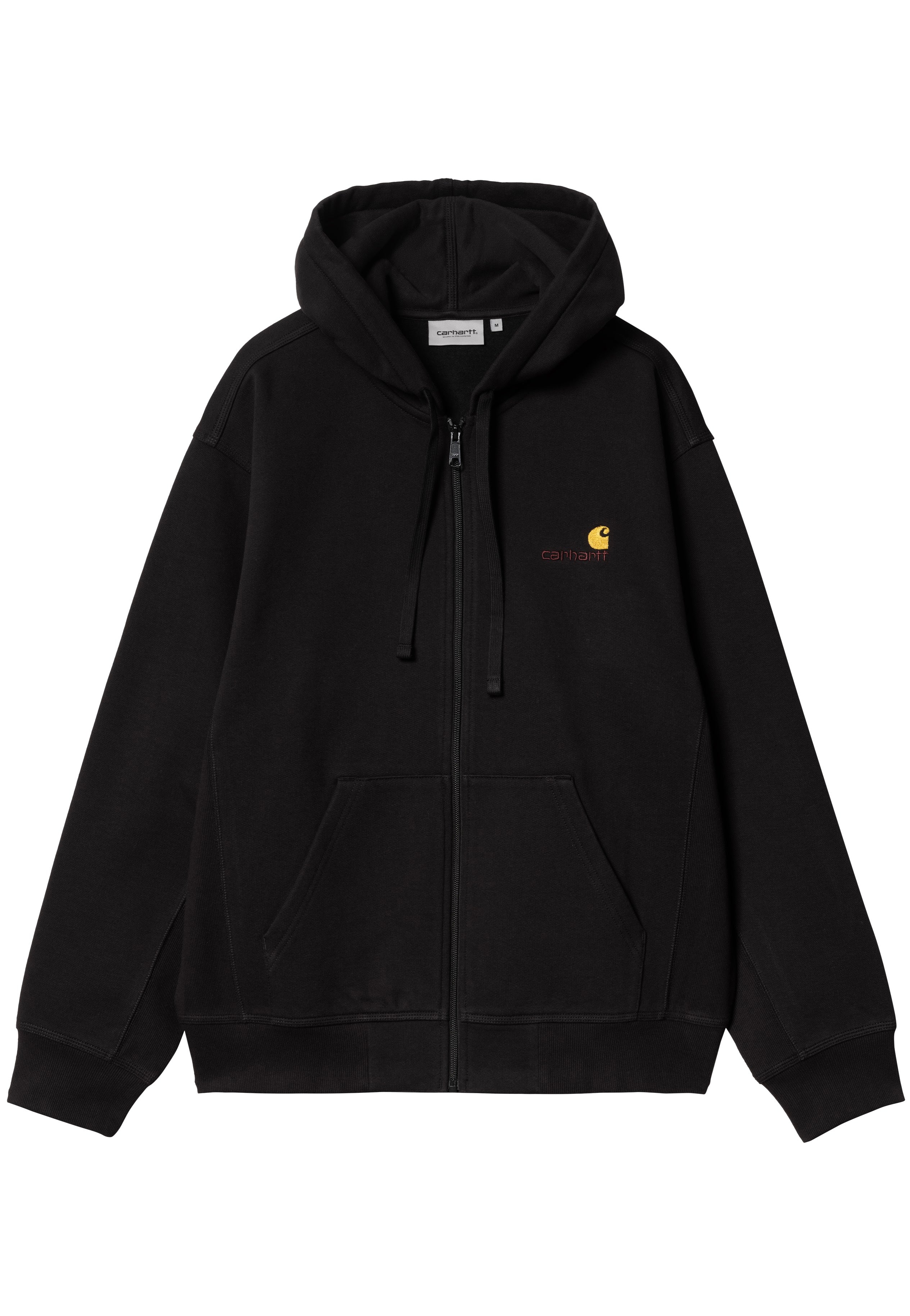 Carhartt WIP - Hooded American Script Black - Zipper | Men-Image