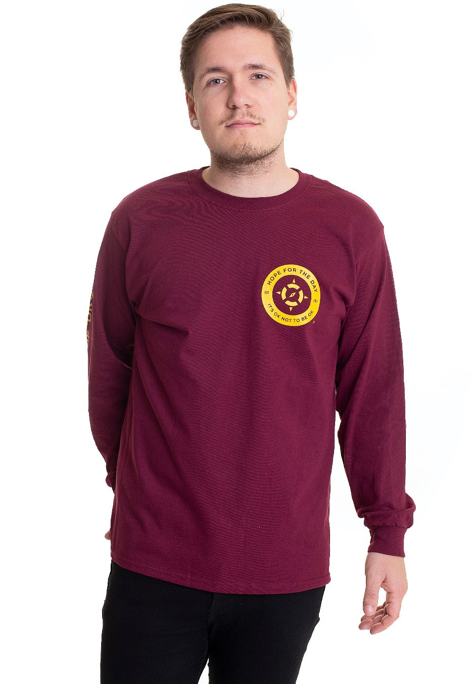 Hope For The Day - Hope Worldwide Maroon - Longsleeve | Men-Image