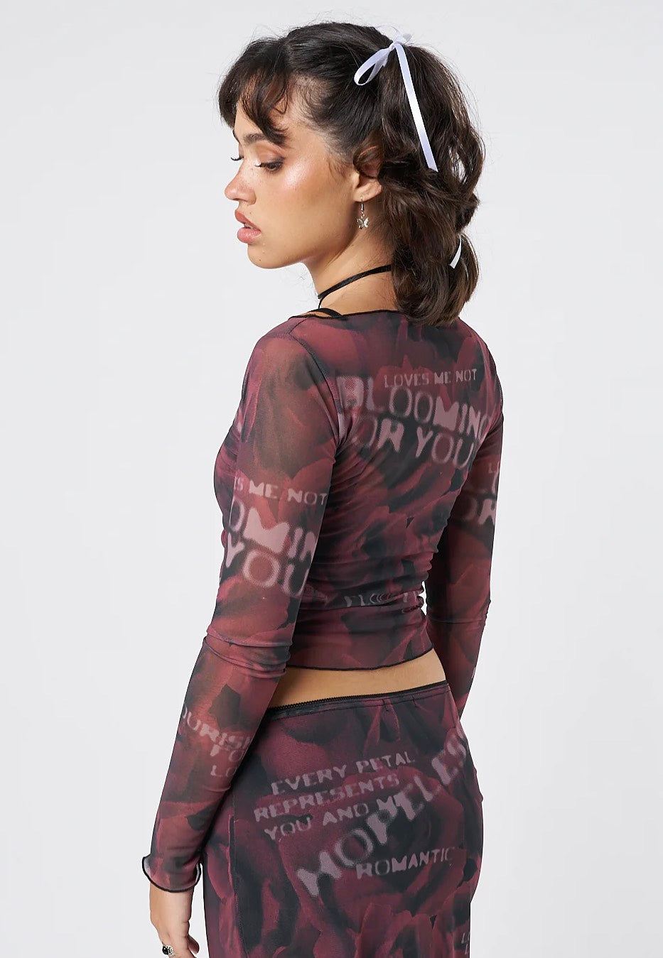 Minga London - Hopeless Romantic Rose Mesh - Top | Women-Image