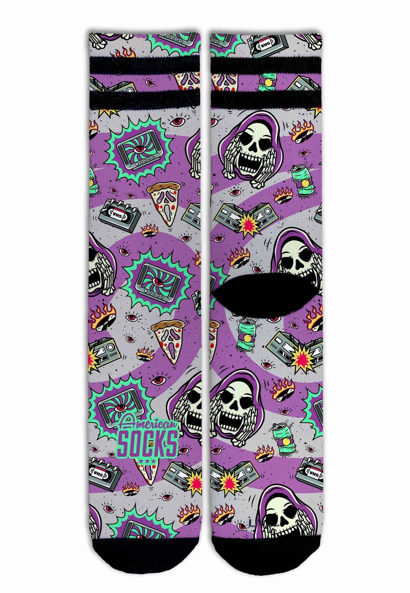 American Socks - Horror Time Mid High Purple - Socks | Neutral-Image