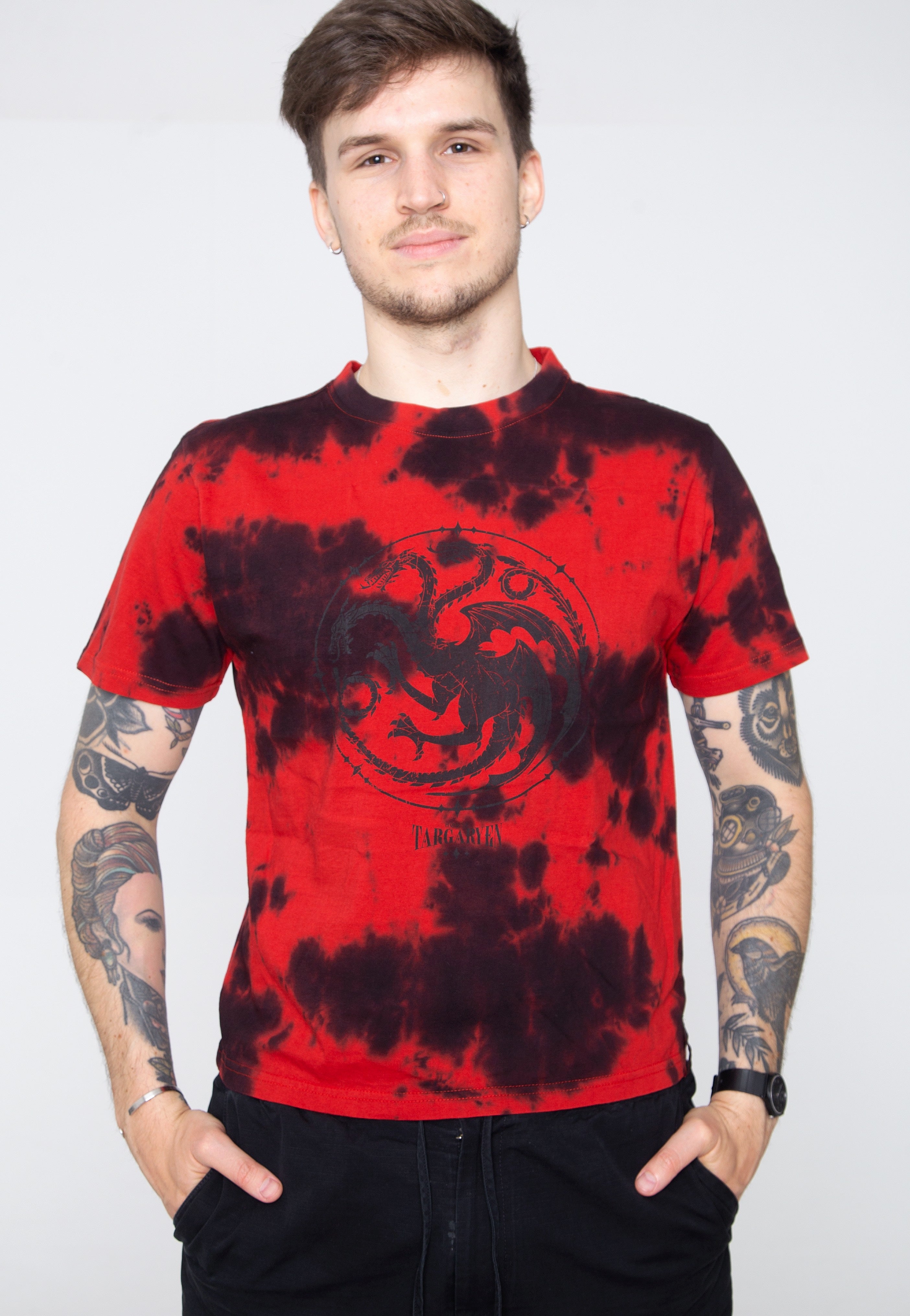 House Of The Dragon - Targaryen Acid Washed Red - T-Shirt | Men-Image