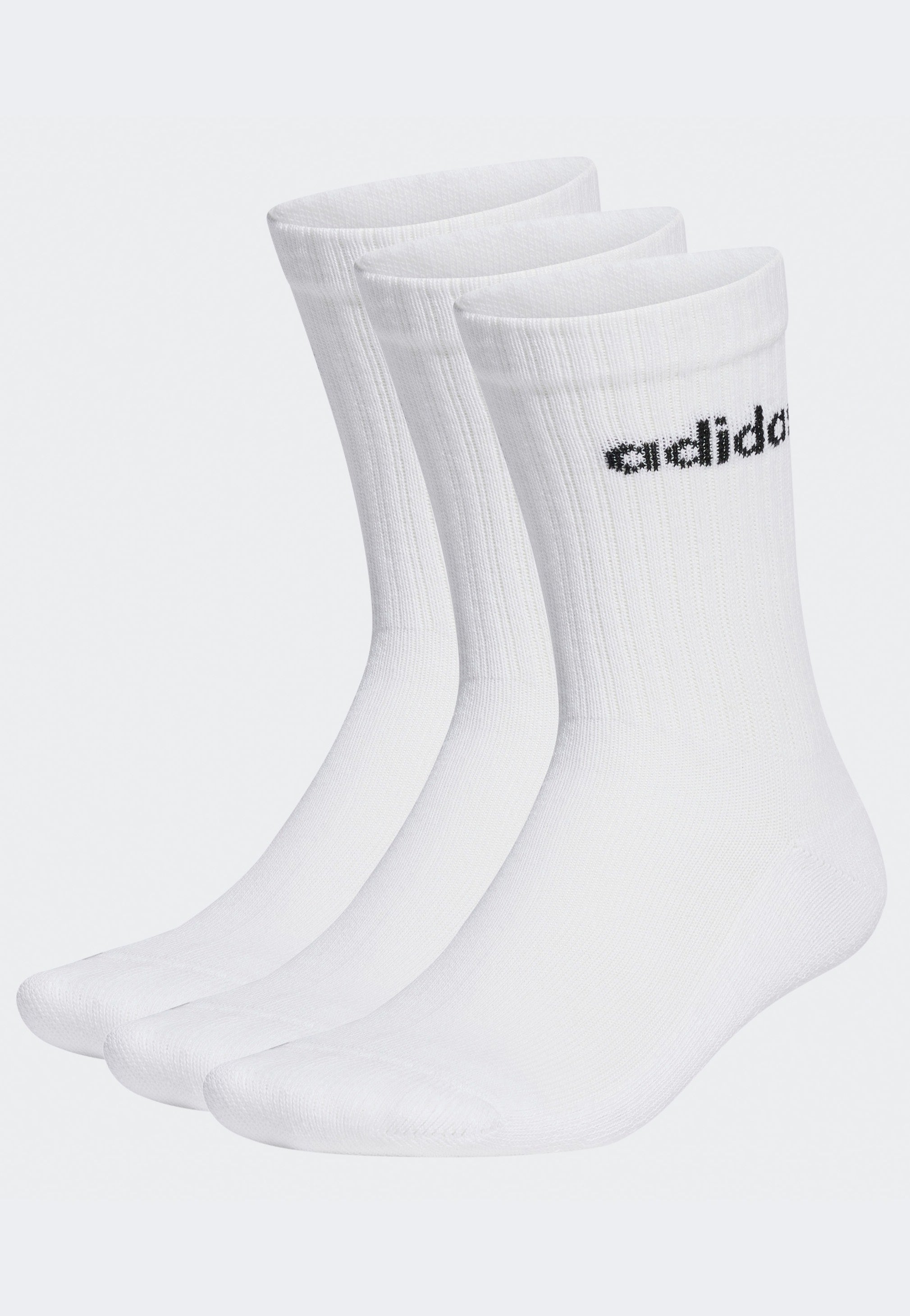 Adidas - C Lin Crew Pack Of 3 White/Black - Socks | Neutral-Image