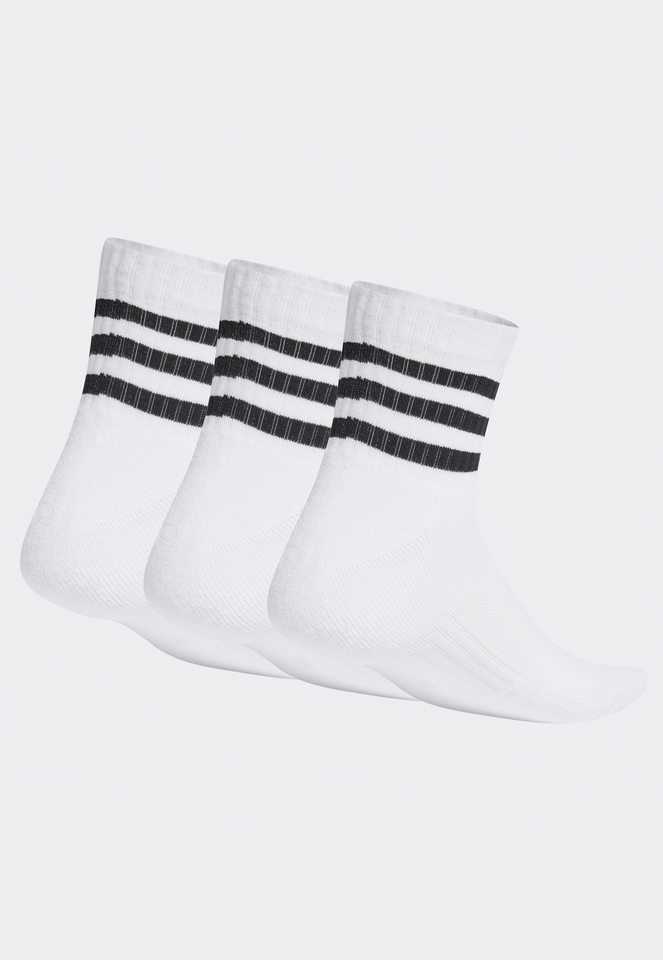 Adidas - 3S C Spw Mid Pack Of 3 White/Black - Socks | Neutral-Image