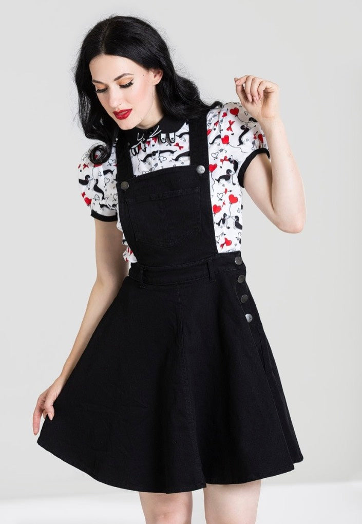 Hellbunny - Dakota Pinafore Black - Dress | Women-Image