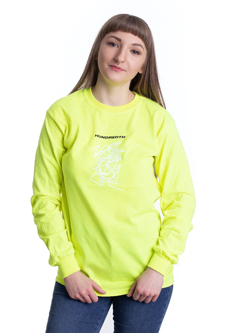 Hundredth - Scribble Safety Green - Longsleeve | Women-Image