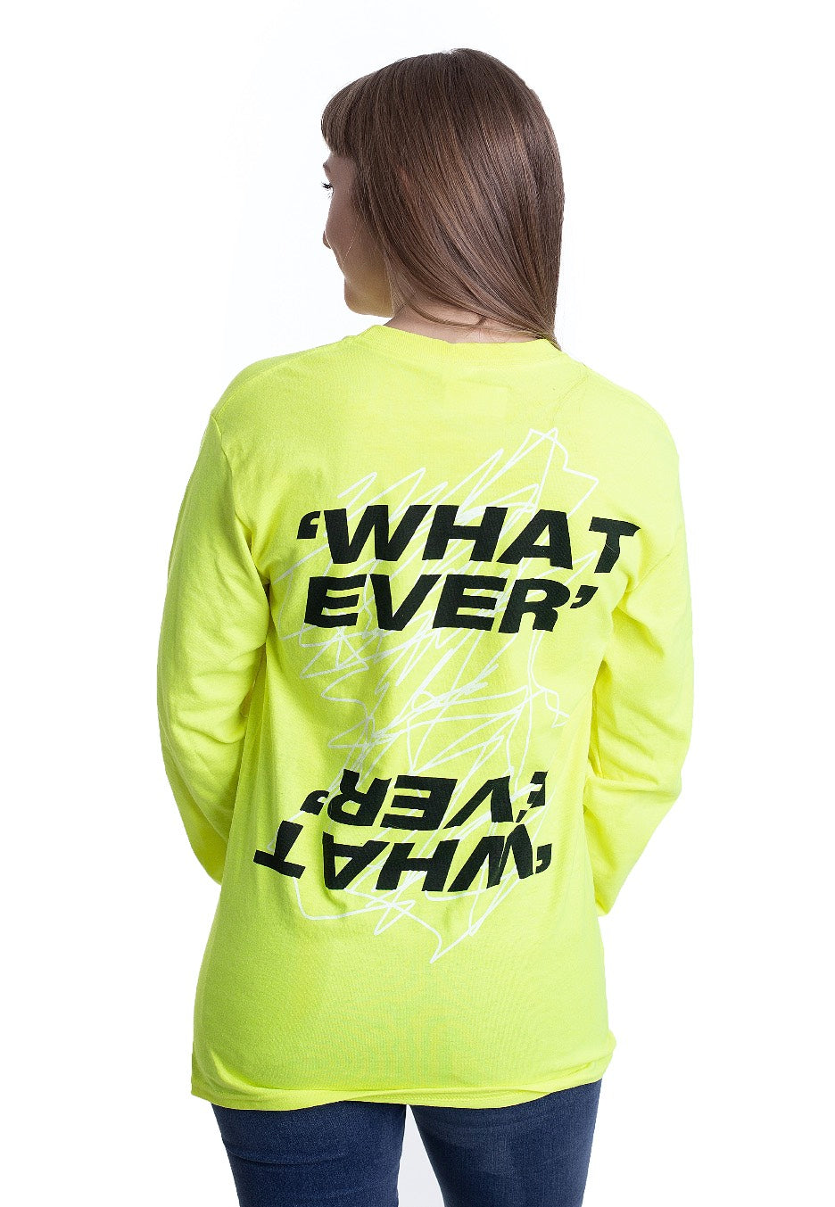 Hundredth - Scribble Safety Green - Longsleeve | Women-Image