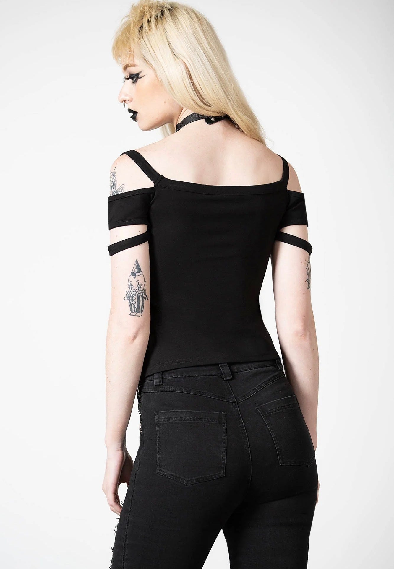 Killstar - Huntly Bardot Black - Top | Women-Image