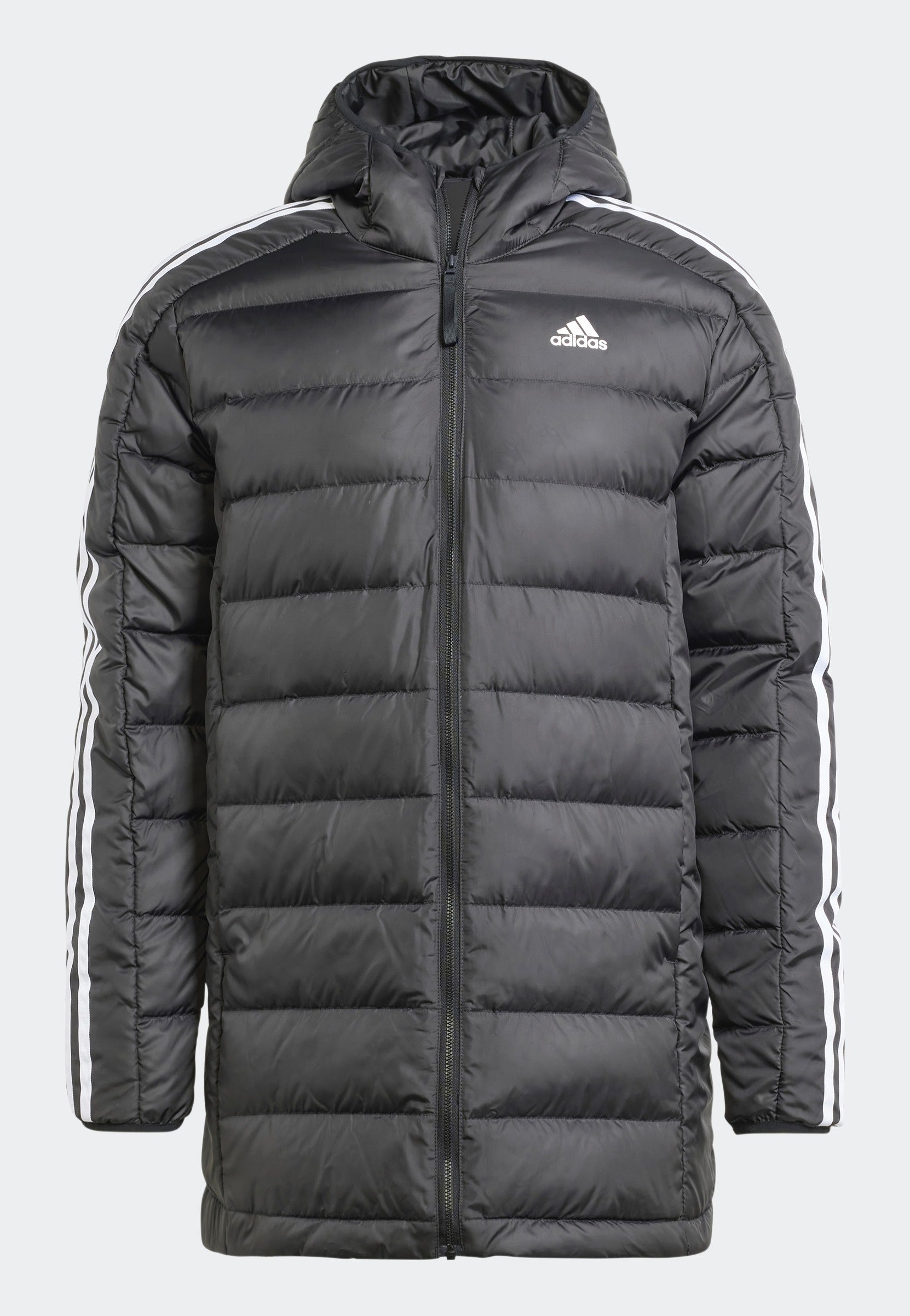 Adidas - Essentials 3S Light Down Hooded Black - Jacket | Men-Image