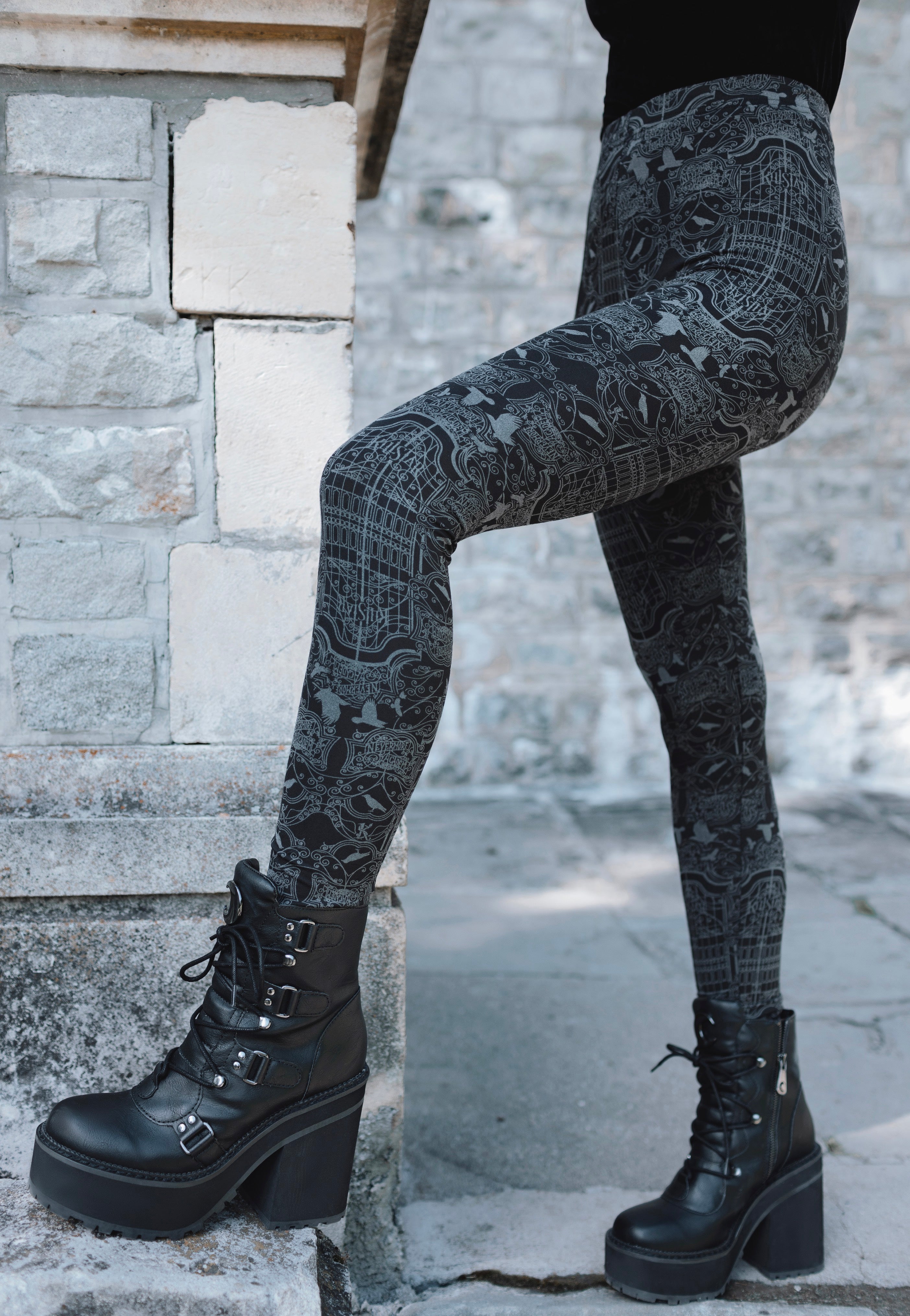 Killstar & Wednesday - I'm Saaaorry Black - Leggings | Women-Image