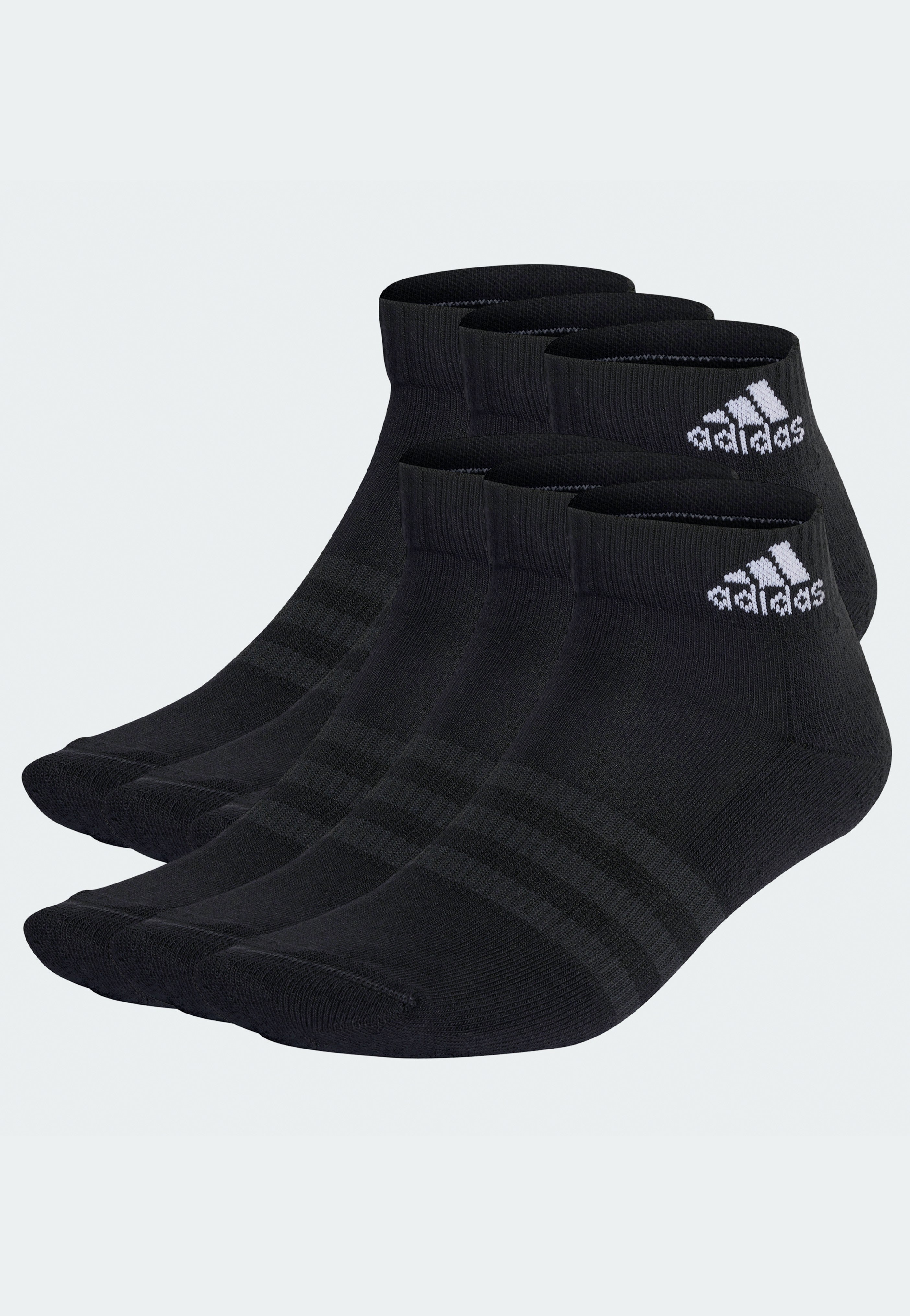 Adidas - C Spw Ank Pack Of 6 Black/White - Socks | Neutral-Image